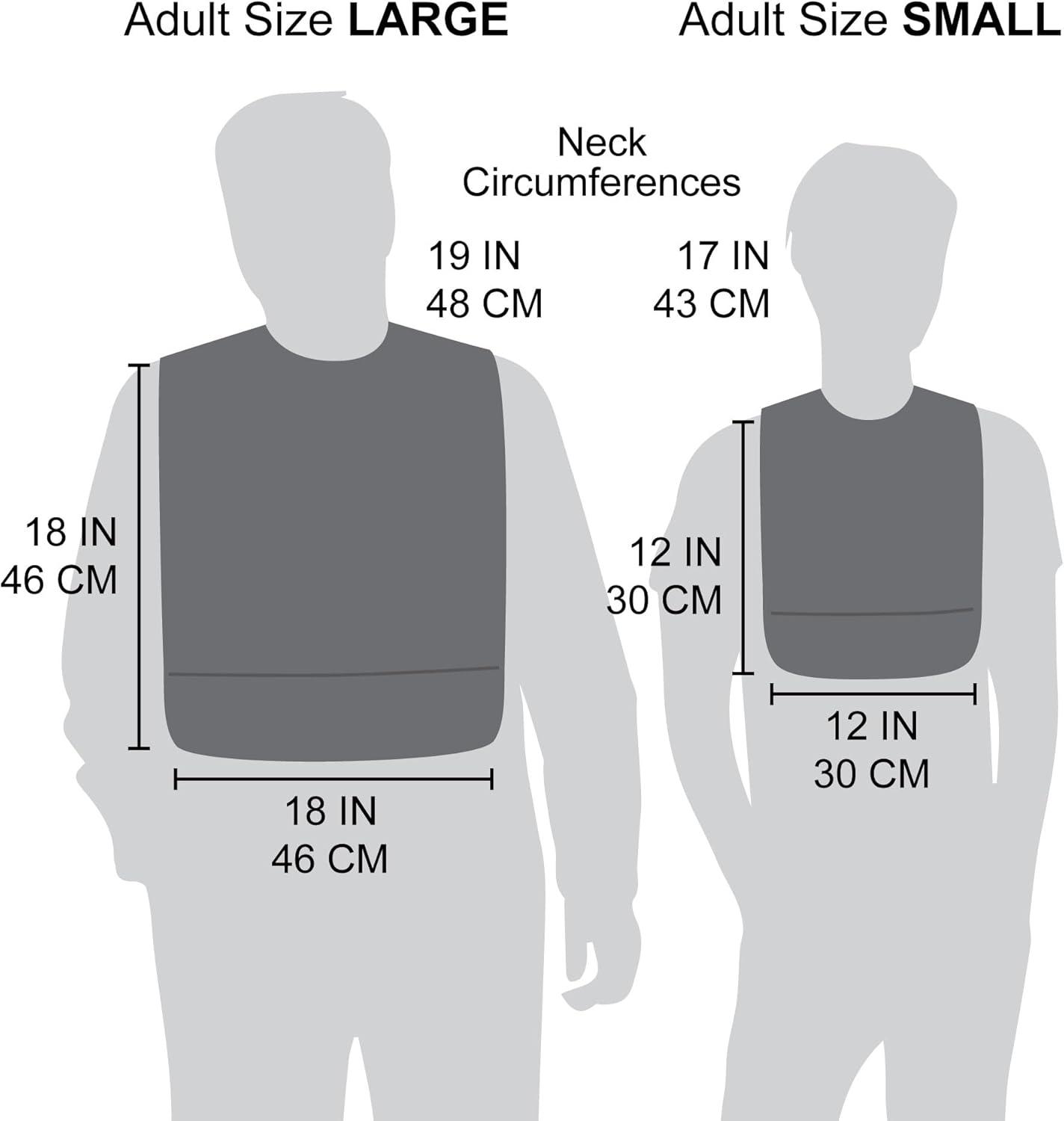 image:imageTiny Twinkle 2Pack of Premium Bibs for Adult Men Women and Teens Clothing Protector for Elderly and Special NeedsSlate Blue Charcoal