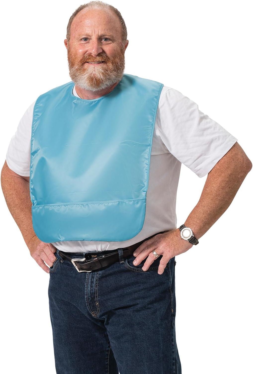 image:imageTiny Twinkle 2Pack of Premium Bibs for Adult Men Women and Teens Clothing Protector for Elderly and Special NeedsSlate Blue Charcoal