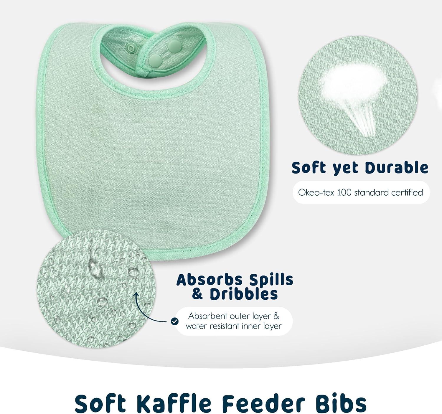 image:imageTiny Twinkle Baby Feeding Bibs Waterproof and Absorbent Infant Drool and Feeding Baby BibsBoy Pastel New 8pack