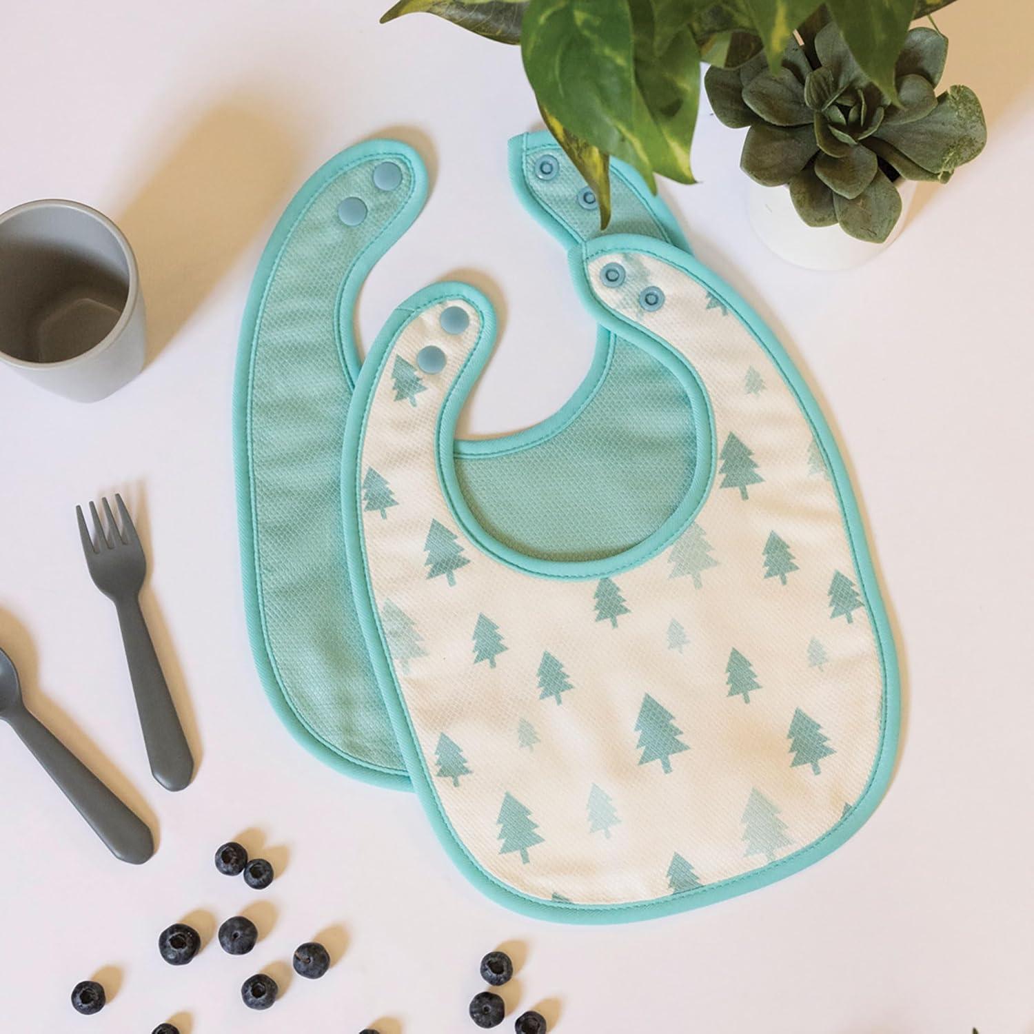 image:imageTiny Twinkle Baby Feeding Bibs Waterproof and Absorbent Infant Drool and Feeding Baby BibsBoy Print 8pack