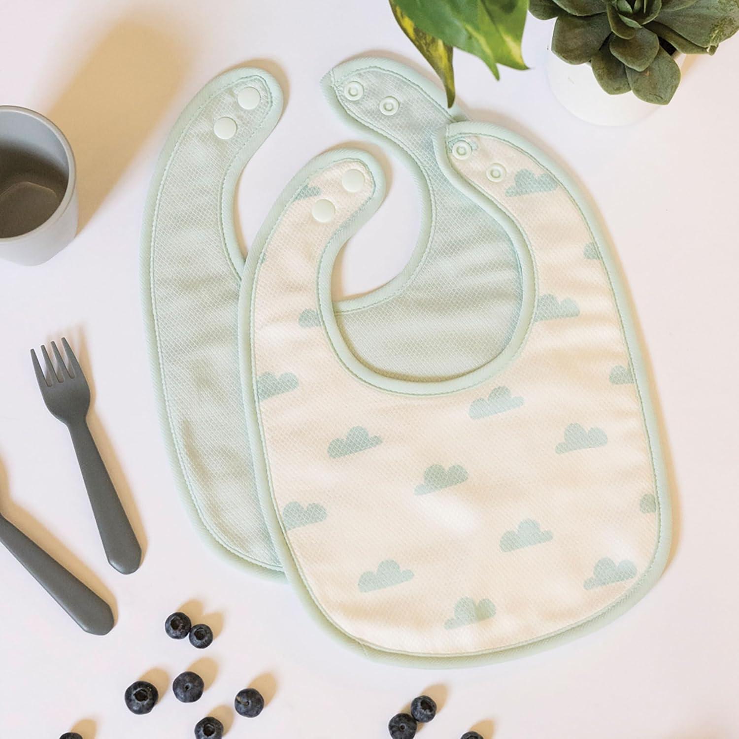 image:imageTiny Twinkle Baby Feeding Bibs Waterproof and Absorbent Infant Drool and Feeding Baby BibsBoy Print 8pack