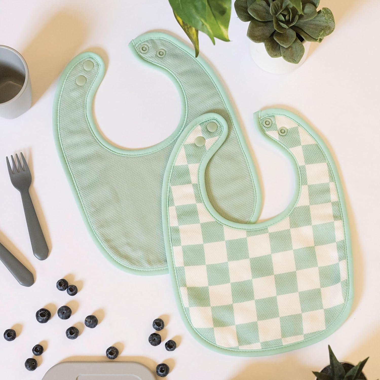 image:imageTiny Twinkle Baby Feeding Bibs Waterproof and Absorbent Infant Drool and Feeding Baby BibsBoy Print 8pack