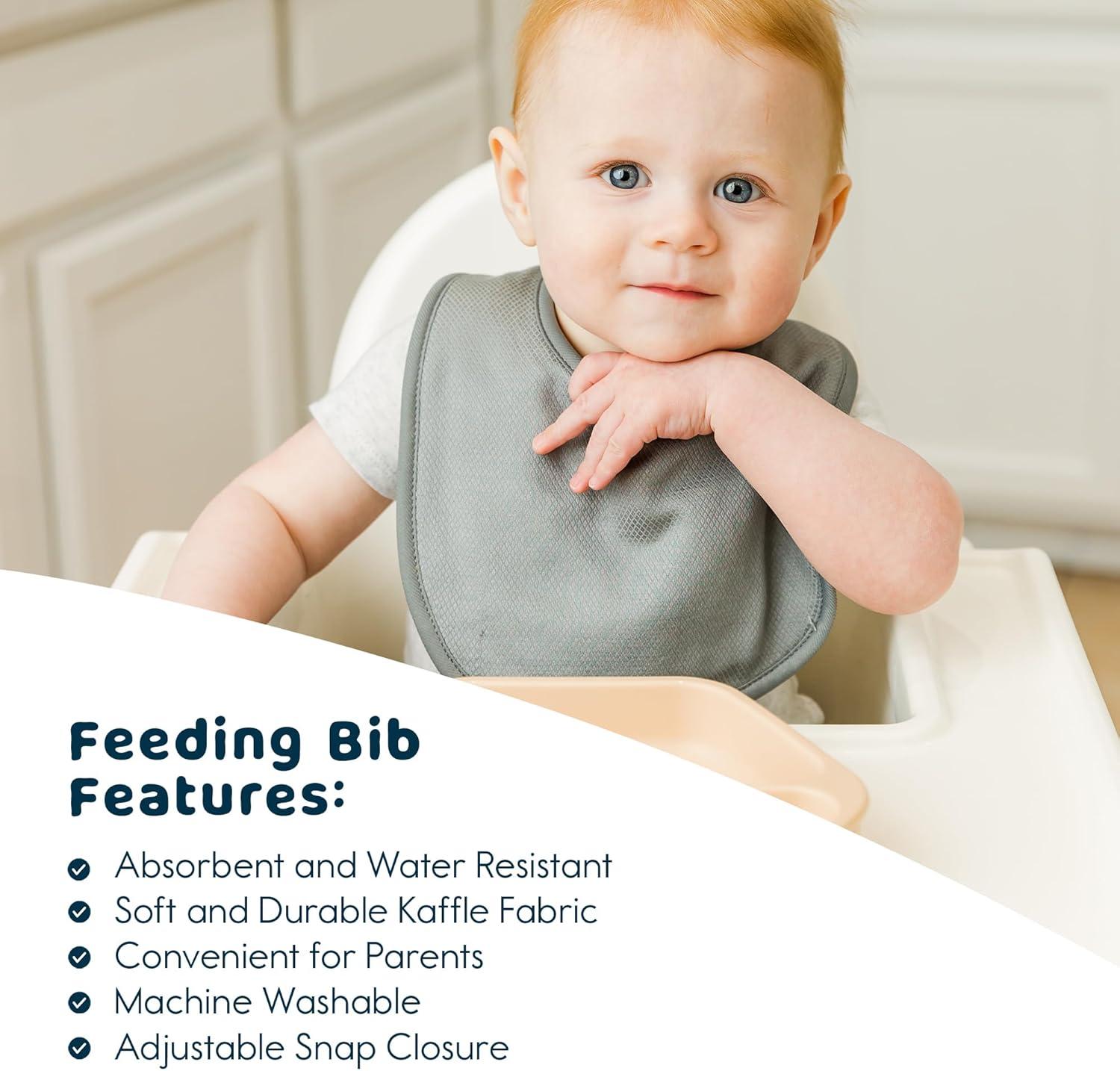 image:imageTiny Twinkle Baby Feeding Bibs Waterproof and Absorbent Infant Drool and Feeding Baby BibsBoy Set 8pack