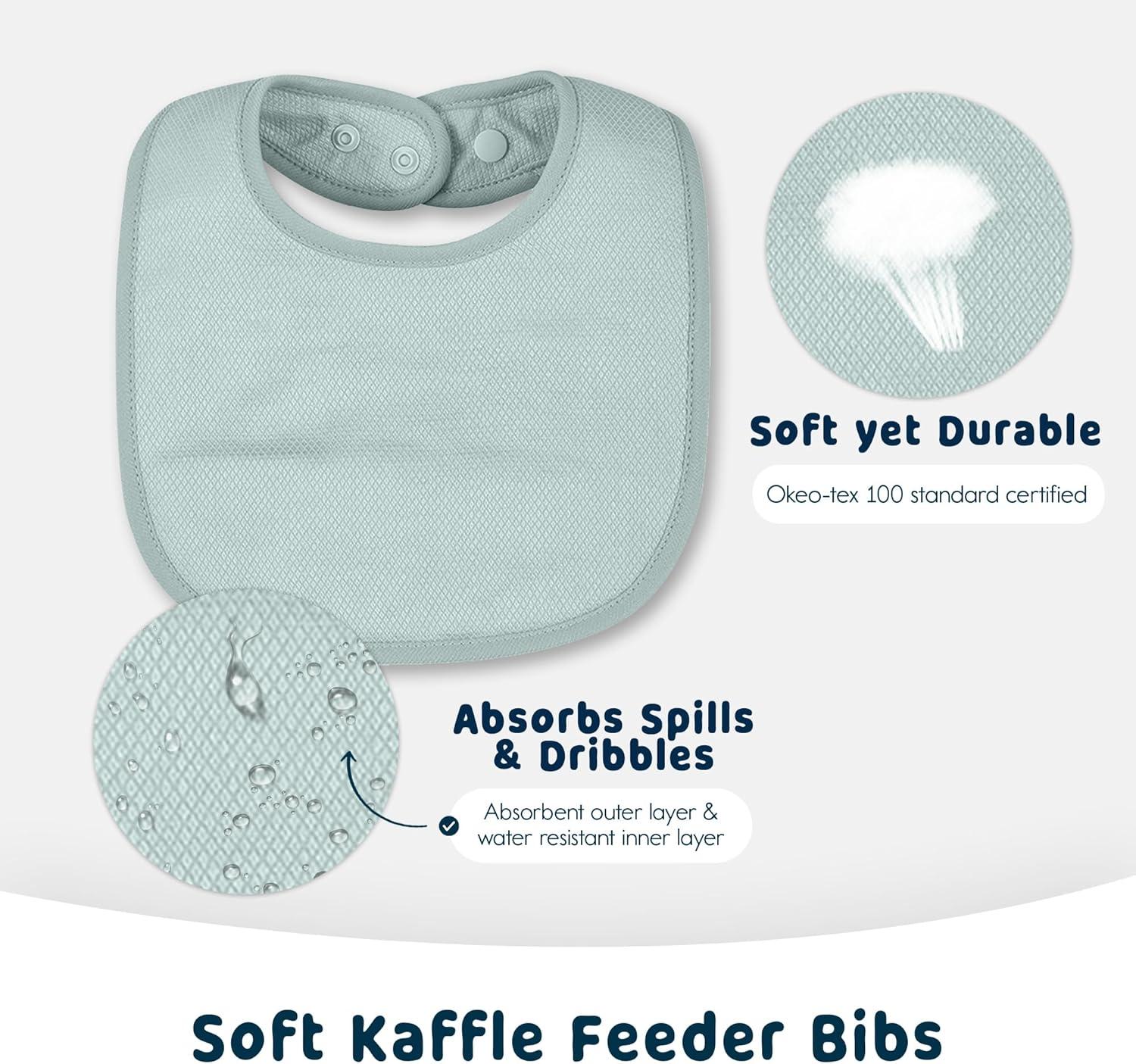 image:imageTiny Twinkle Baby Feeding Bibs Waterproof and Absorbent Infant Drool and Feeding Baby BibsBoy Set 8pack