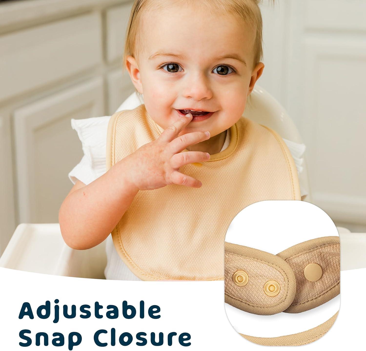 image:imageTiny Twinkle Baby Feeding Bibs Waterproof and Absorbent Infant Drool and Feeding Baby BibsBoy Set 8pack