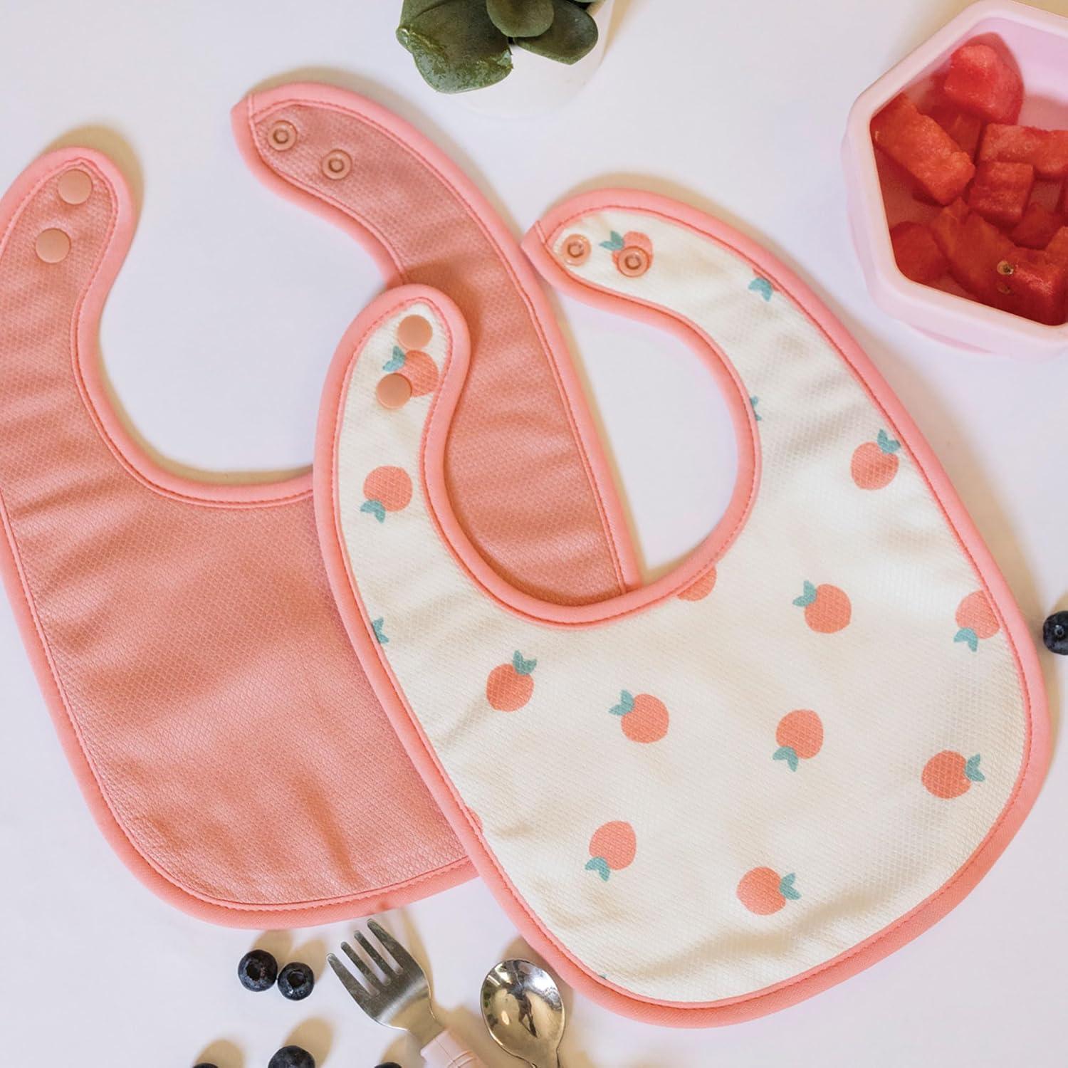 image:imageTiny Twinkle Baby Feeding Bibs Waterproof and Absorbent Infant Drool and Feeding Baby BibsGirl Print 8pack