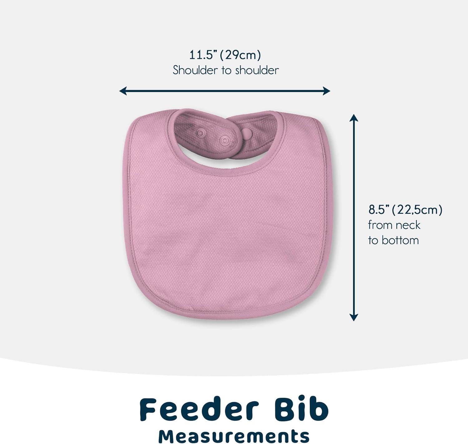 image:imageTiny Twinkle Baby Feeding Bibs Waterproof and Absorbent Infant Drool and Feeding Baby BibsGirl Set 8pack