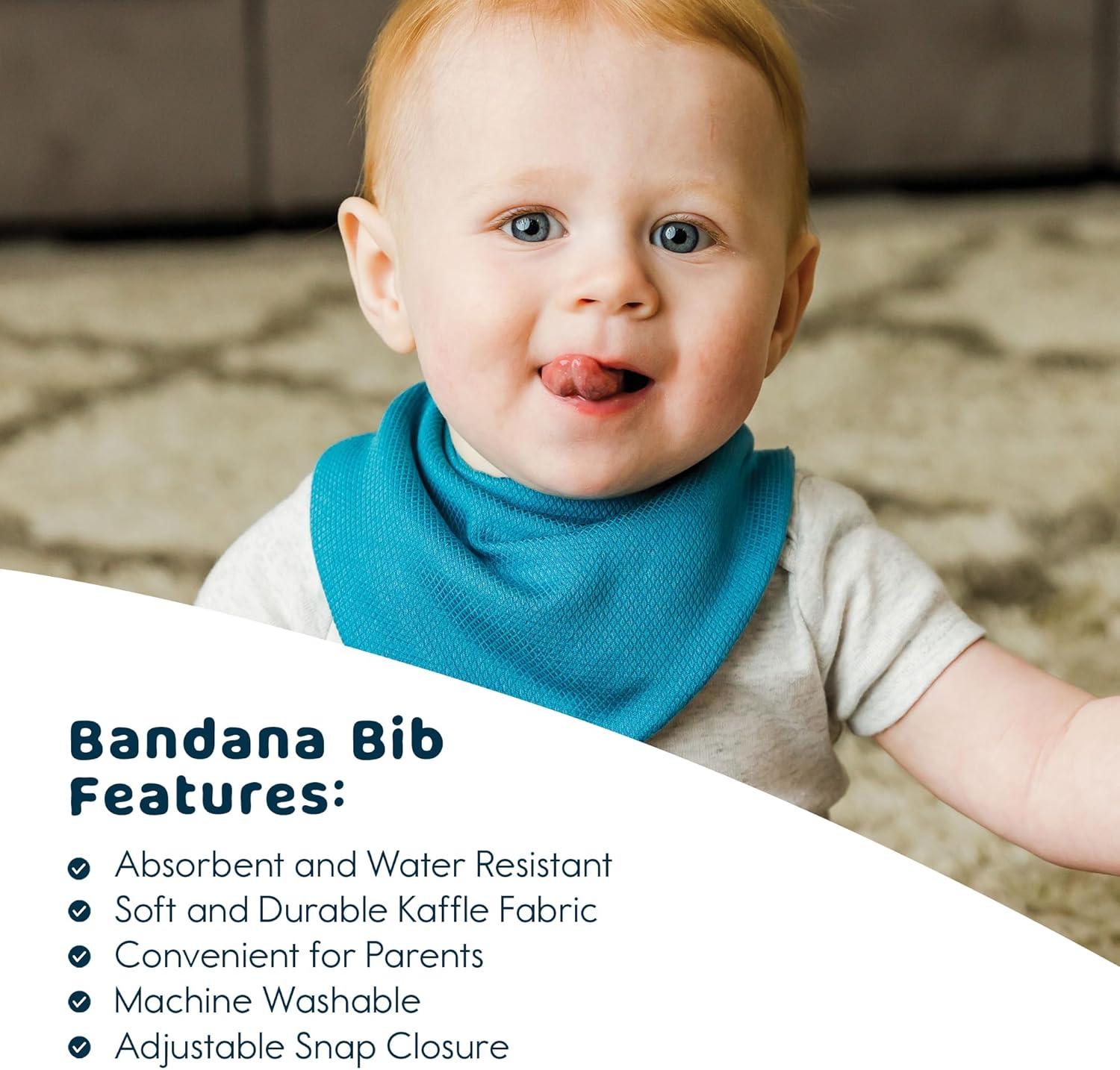 image:imageTiny Twinkle Bandana Scarf Bibs Water Resistant and Absorbent Drool and Teething Baby BibsBoy Set 10pack