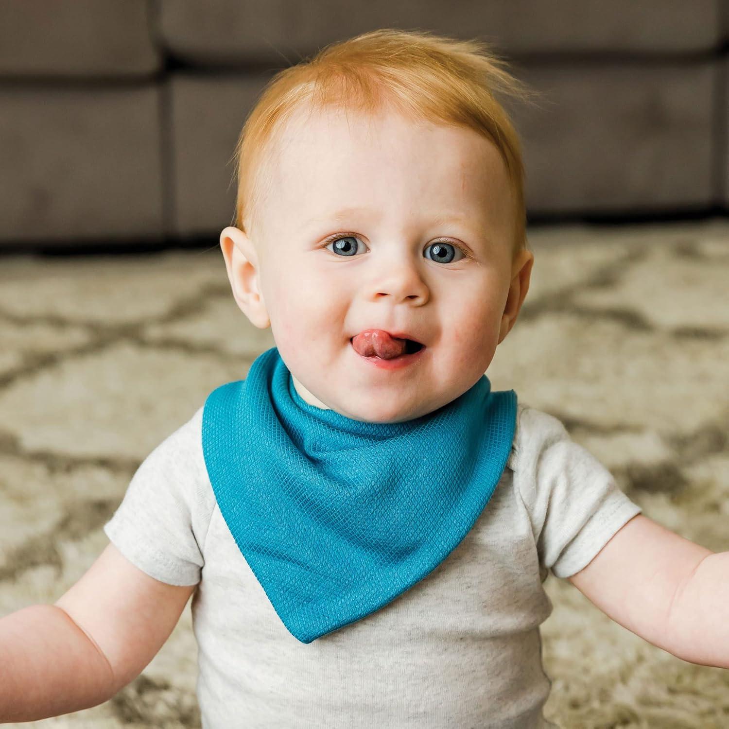 image:imageTiny Twinkle Bandana Scarf Bibs Water Resistant and Absorbent Drool and Teething Baby BibsBoy Set 10pack
