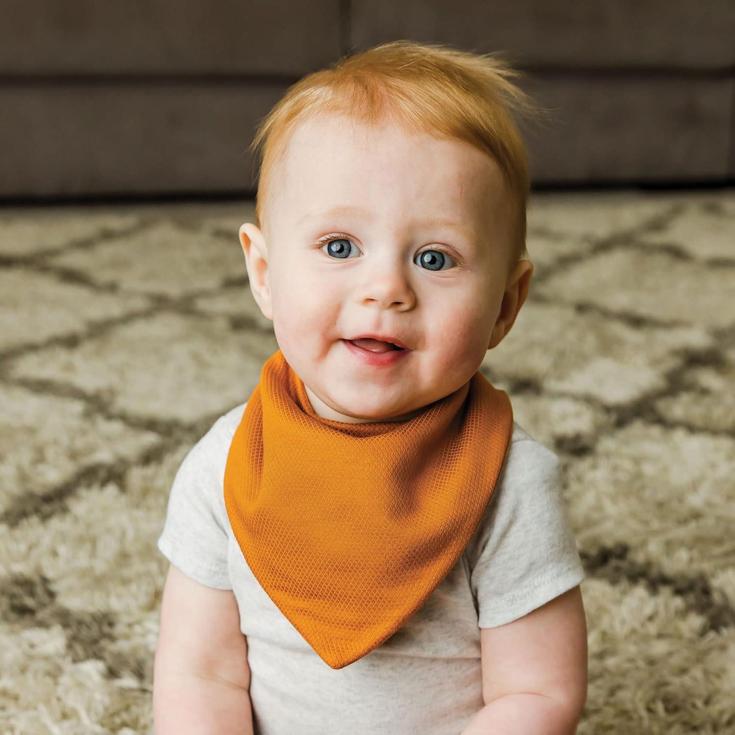 image:imageTiny Twinkle Bandana Scarf Bibs Water Resistant and Absorbent Drool and Teething Baby BibsNeutral Set 10pack