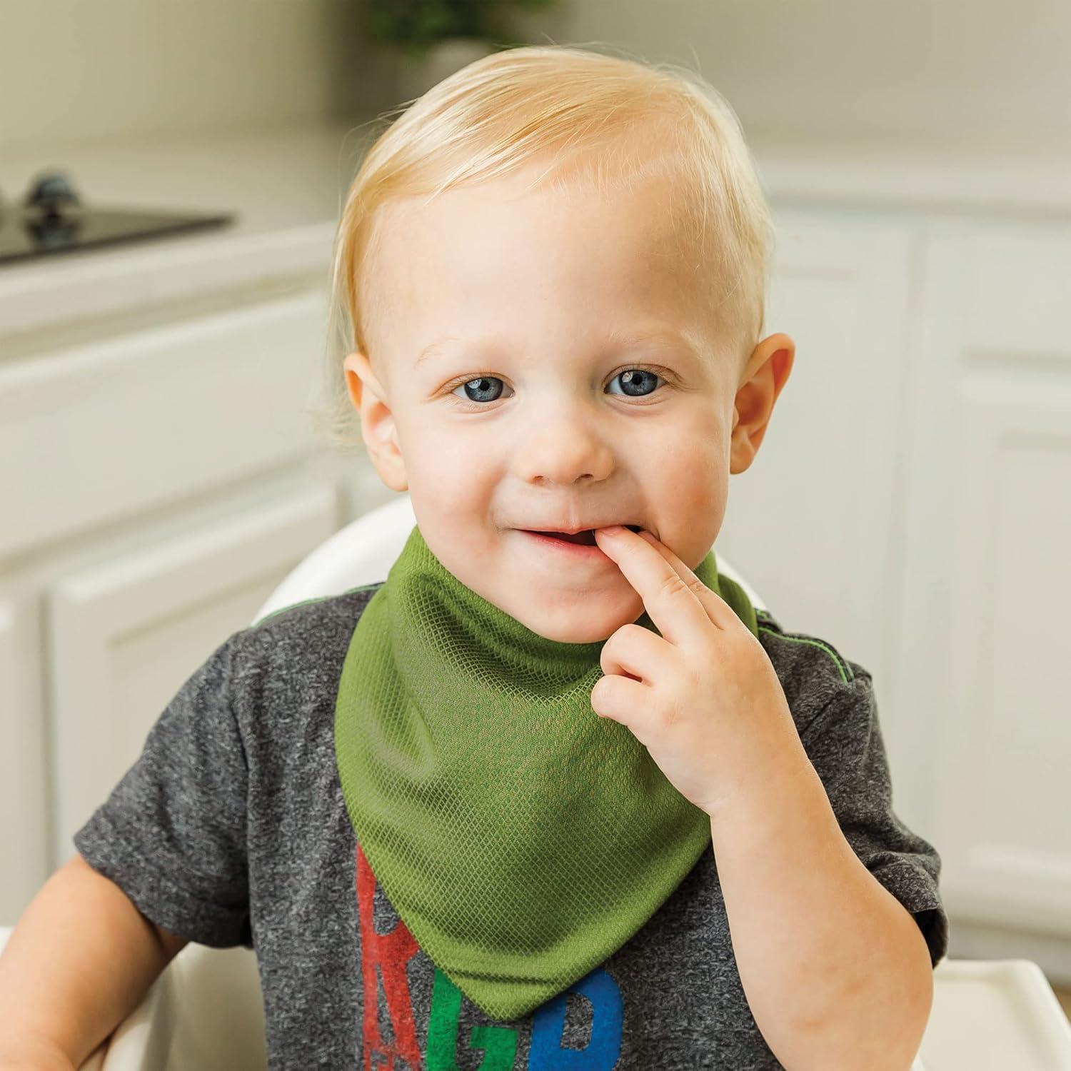 image:imageTiny Twinkle Bandana Scarf Bibs Water Resistant and Absorbent Drool and Teething Baby BibsNeutral Set 6pack