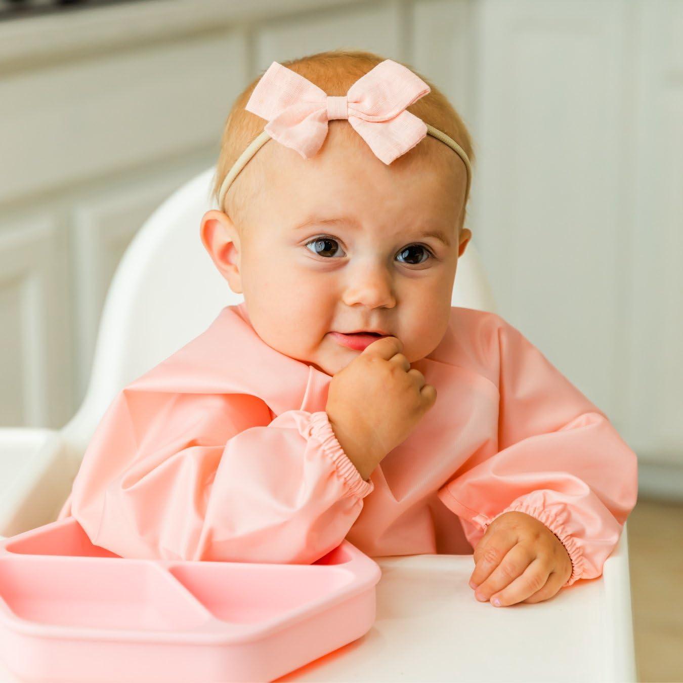 image:imageTiny Twinkle Long Sleeve Bib for Babies amp Toddlers 2Pack Waterproof Smock Bib for Eating Machine Washable amp MessProof Feeding Essentials Newborn Shower Gift Grey Indigo624MPeach Terracotta