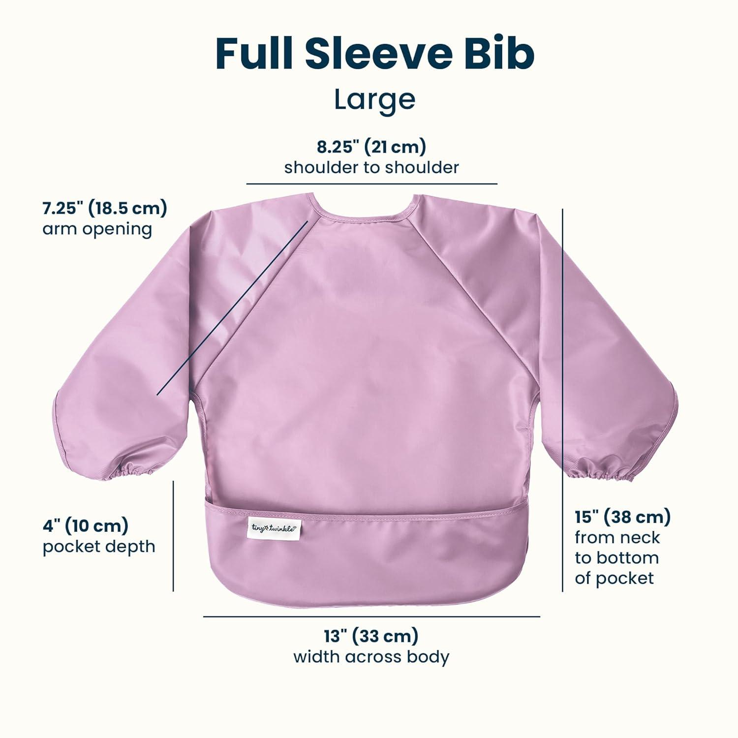 image:imageTiny Twinkle Long Sleeve Bib for Babies amp Toddlers 2Pack Waterproof Smock Bib for Eating Machine Washable amp MessProof Feeding Essentials Newborn Shower Gift Peach Terracotta624MTaupe Lilac