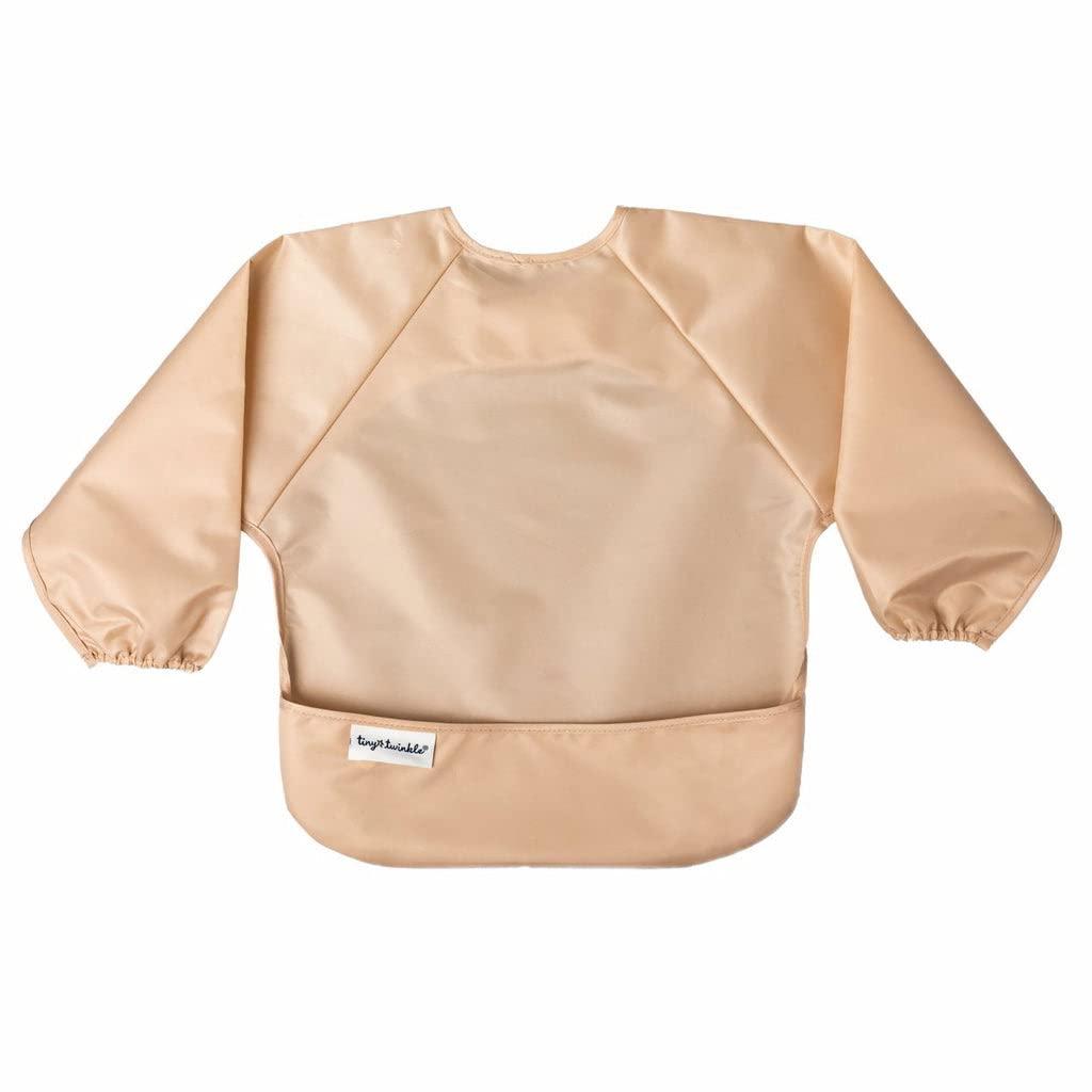 image:imageTiny Twinkle Long Sleeve Bib for Babies amp Toddlers 2Pack Waterproof Smock Bib for Eating Machine Washable amp MessProof Feeding Essentials Newborn Shower Gift Grey Indigo624MSand Cinnamon