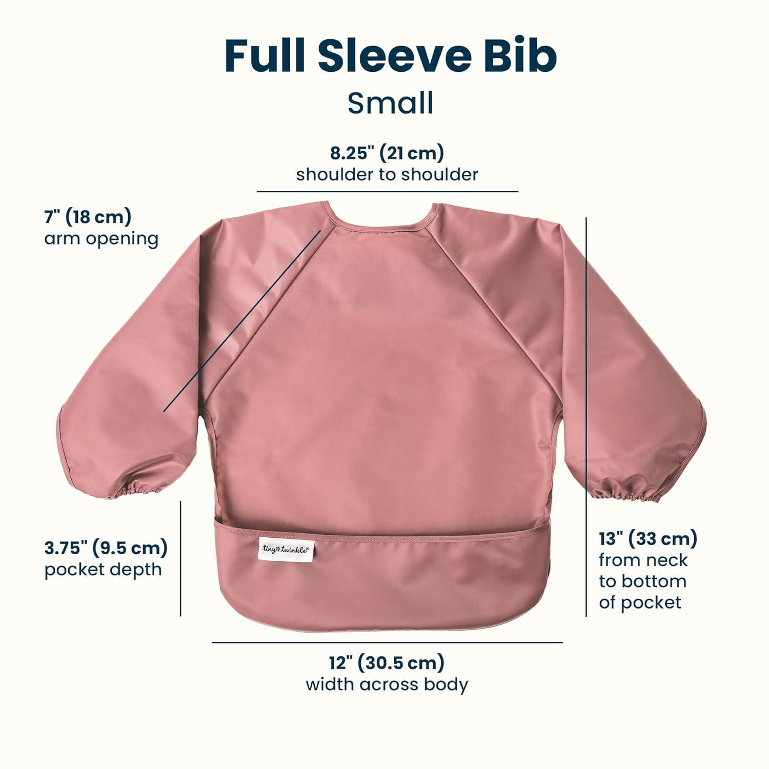 image:imageTiny Twinkle Long Sleeve Bib for Babies amp Toddlers 2Pack Waterproof Smock Bib for Eating Machine Washable amp MessProof Feeding Essentials Newborn Shower Gift Peach Terracotta624MTaupe Lilac