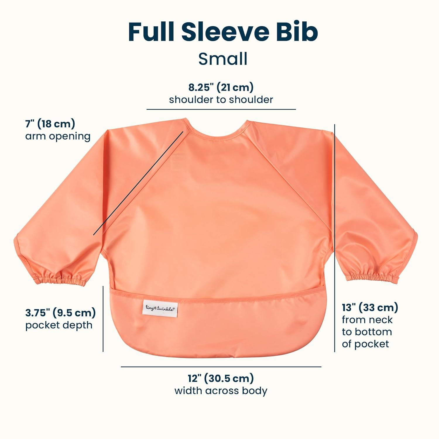 image:imageTiny Twinkle Long Sleeve Bib for Babies amp Toddlers 2Pack Waterproof Smock Bib for Eating Machine Washable amp MessProof Feeding Essentials Newborn Shower Gift Grey Indigo624MSweet Treat