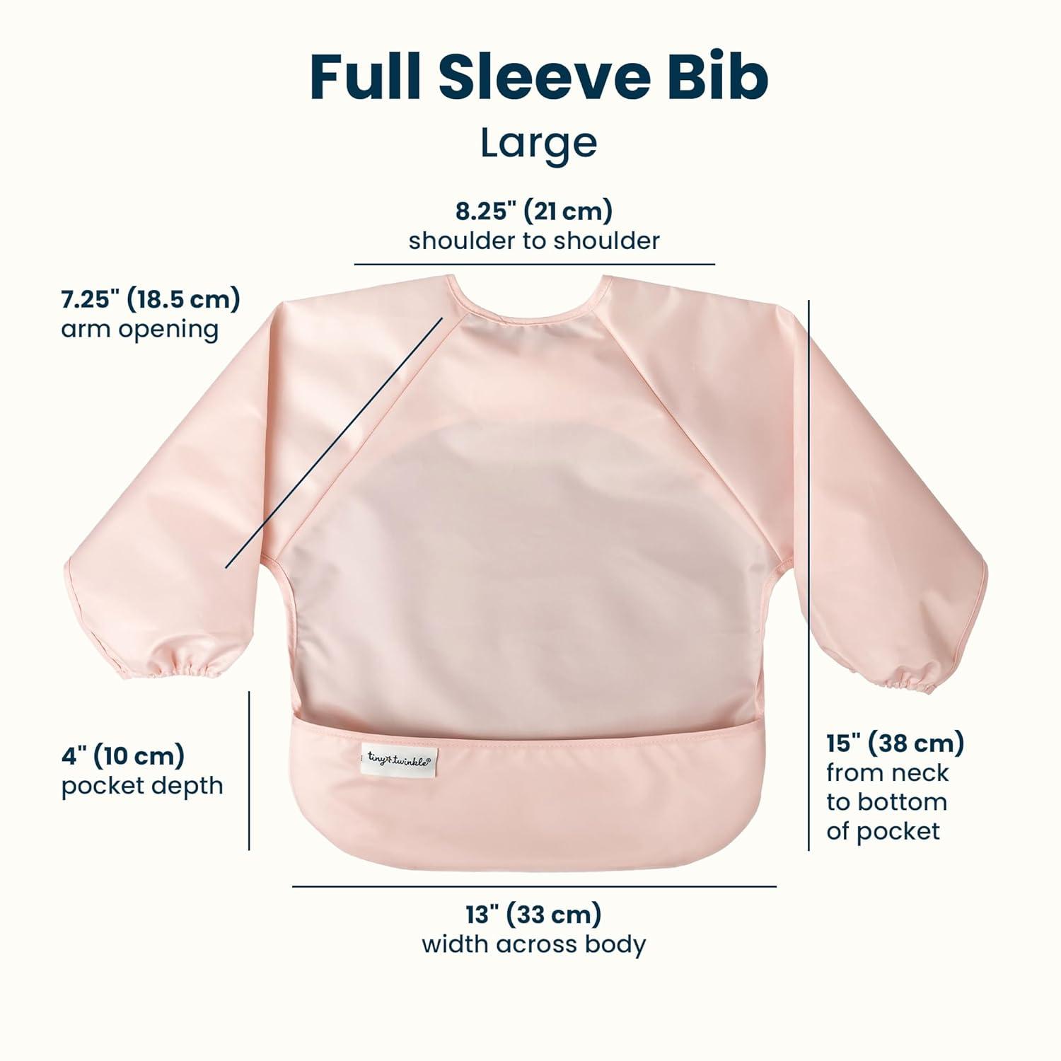 image:imageTiny Twinkle Long Sleeve Bib for Babies amp Toddlers 2Pack Waterproof Smock Bib for Eating Machine Washable amp MessProof Feeding Essentials Newborn Shower Gift Grey Indigo624MRose Burgundy