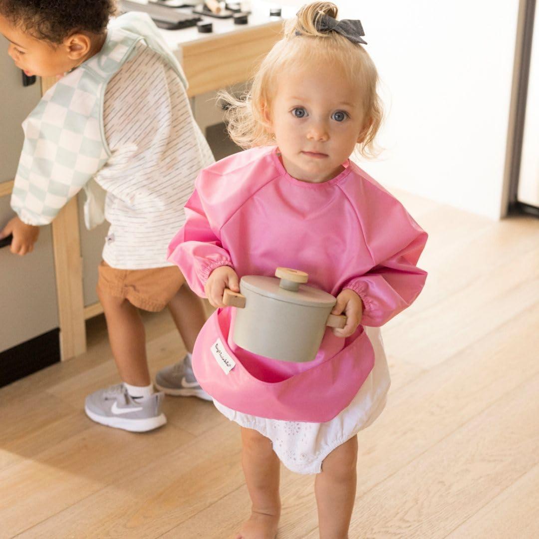 image:imageTiny Twinkle Long Sleeve Bib for Babies amp Toddlers 2Pack Waterproof Smock Bib for Eating Machine Washable amp MessProof Feeding Essentials Newborn Shower Gift Grey Indigo624MSweet Treat