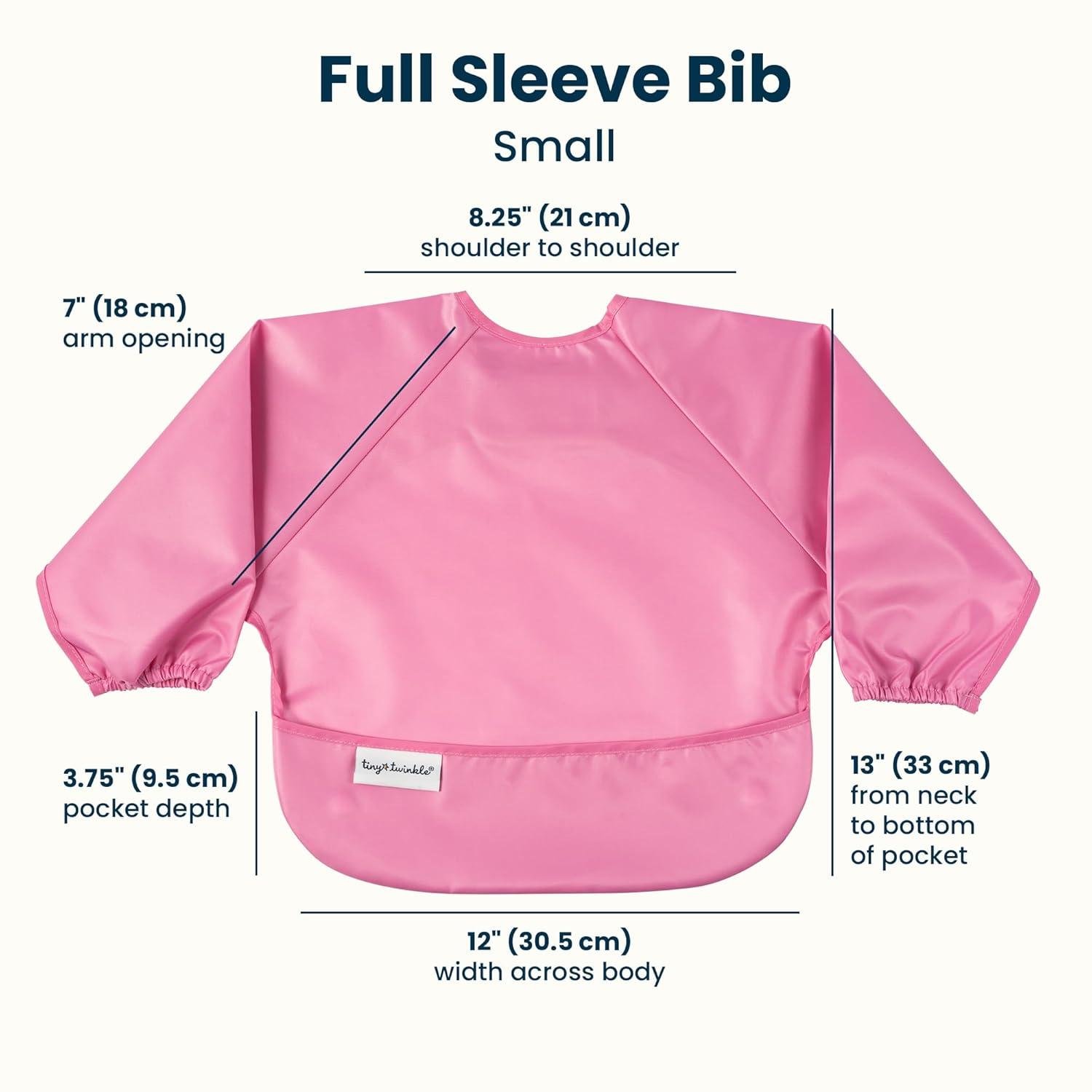 image:imageTiny Twinkle Long Sleeve Bib for Babies amp Toddlers 2Pack Waterproof Smock Bib for Eating Machine Washable amp MessProof Feeding Essentials Newborn Shower Gift Grey Indigo624MSweet Treat