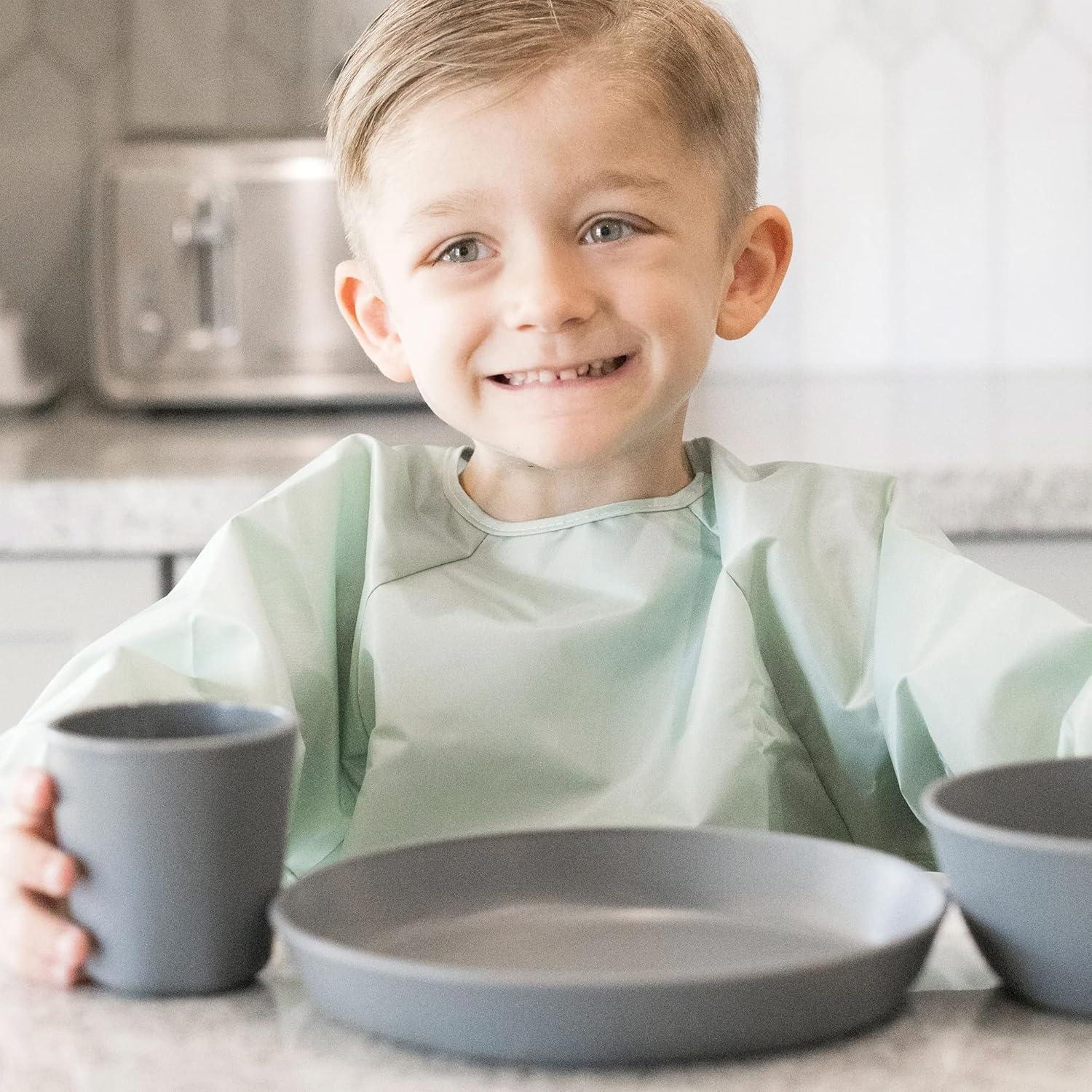 image:imageTiny Twinkle Long Sleeve Bib for Babies amp Toddlers 2Pack Waterproof Smock Bib for Eating Machine Washable amp MessProof Feeding Essentials Newborn Shower Gift Grey Indigo624MSage Charcoal