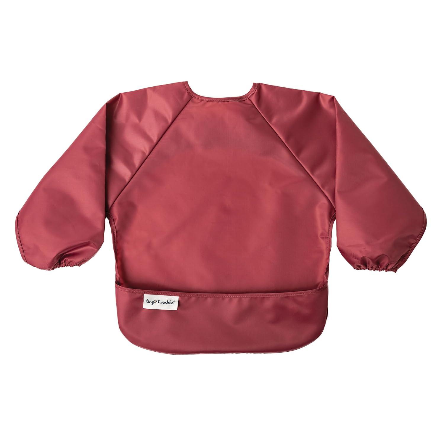 image:imageTiny Twinkle Long Sleeve Bib for Babies amp Toddlers 2Pack Waterproof Smock Bib for Eating Machine Washable amp MessProof Feeding Essentials Newborn Shower Gift Grey Indigo624MRose Burgundy