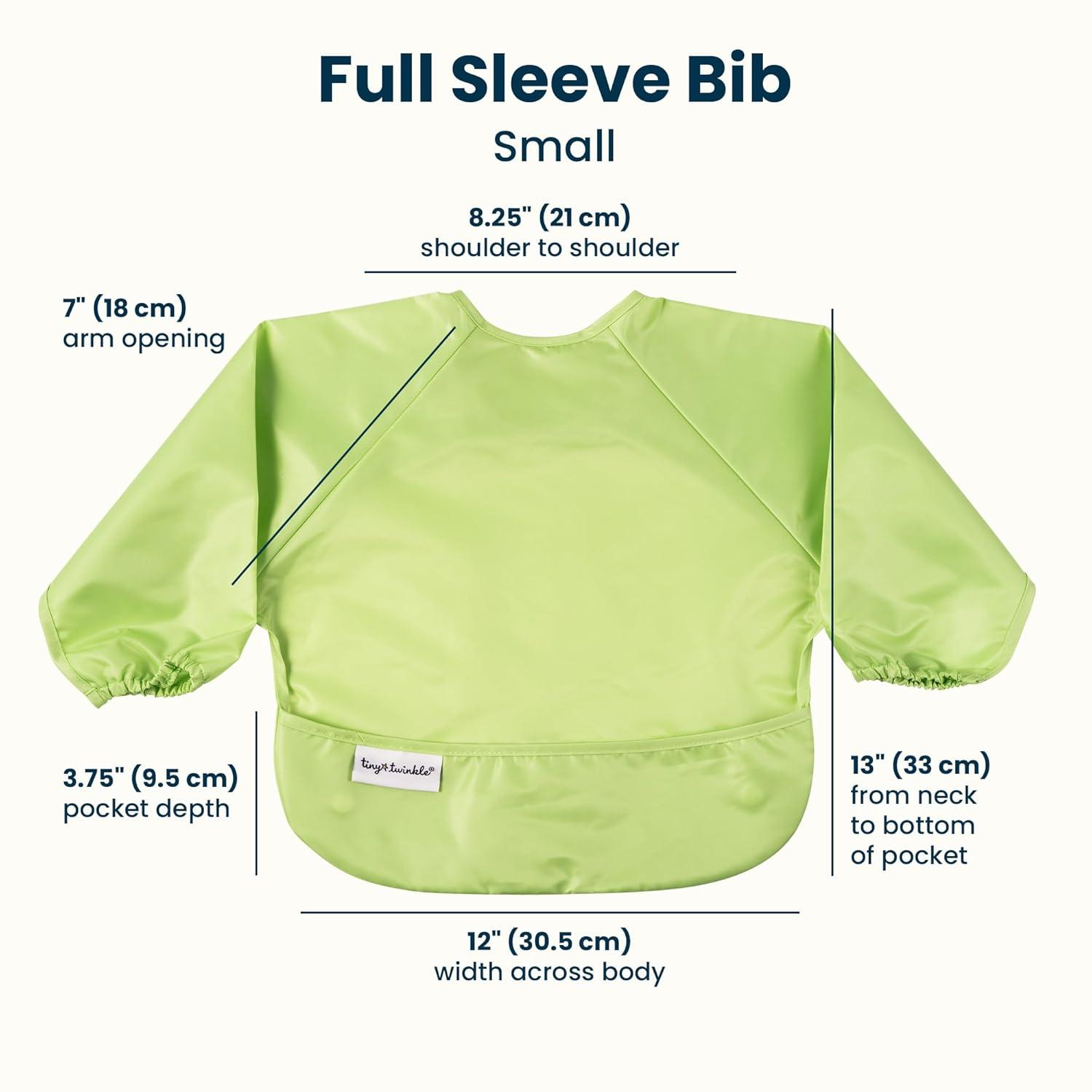 image:imageTiny Twinkle Long Sleeve Bib for Babies amp Toddlers 2Pack Waterproof Smock Bib for Eating Machine Washable amp MessProof Feeding Essentials Newborn Shower Gift Grey Indigo624MRainforest
