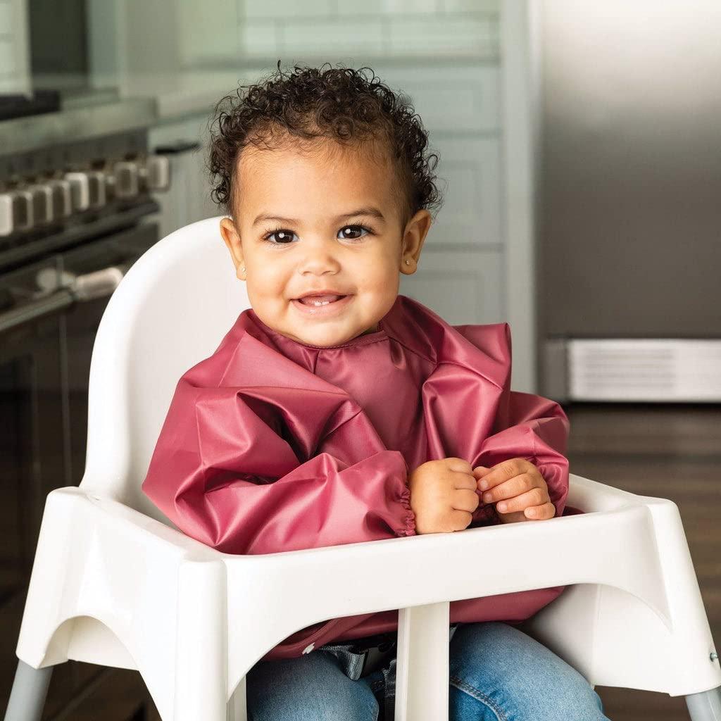 image:imageTiny Twinkle Long Sleeve Bib for Babies amp Toddlers 2Pack Waterproof Smock Bib for Eating Machine Washable amp MessProof Feeding Essentials Newborn Shower Gift Grey Indigo624MRose Burgundy