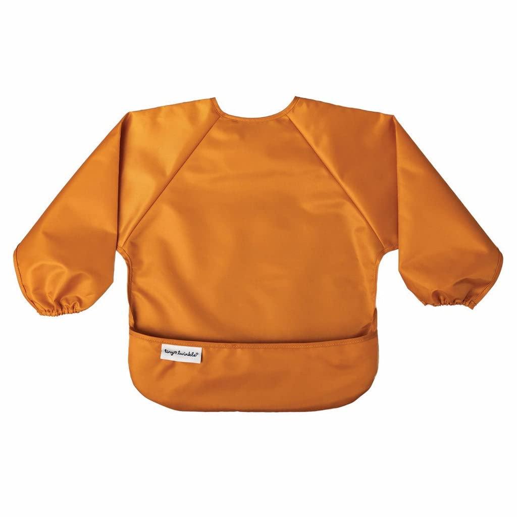 image:imageTiny Twinkle Long Sleeve Bib for Babies amp Toddlers 2Pack Waterproof Smock Bib for Eating Machine Washable amp MessProof Feeding Essentials Newborn Shower Gift Grey Indigo624MSand Cinnamon