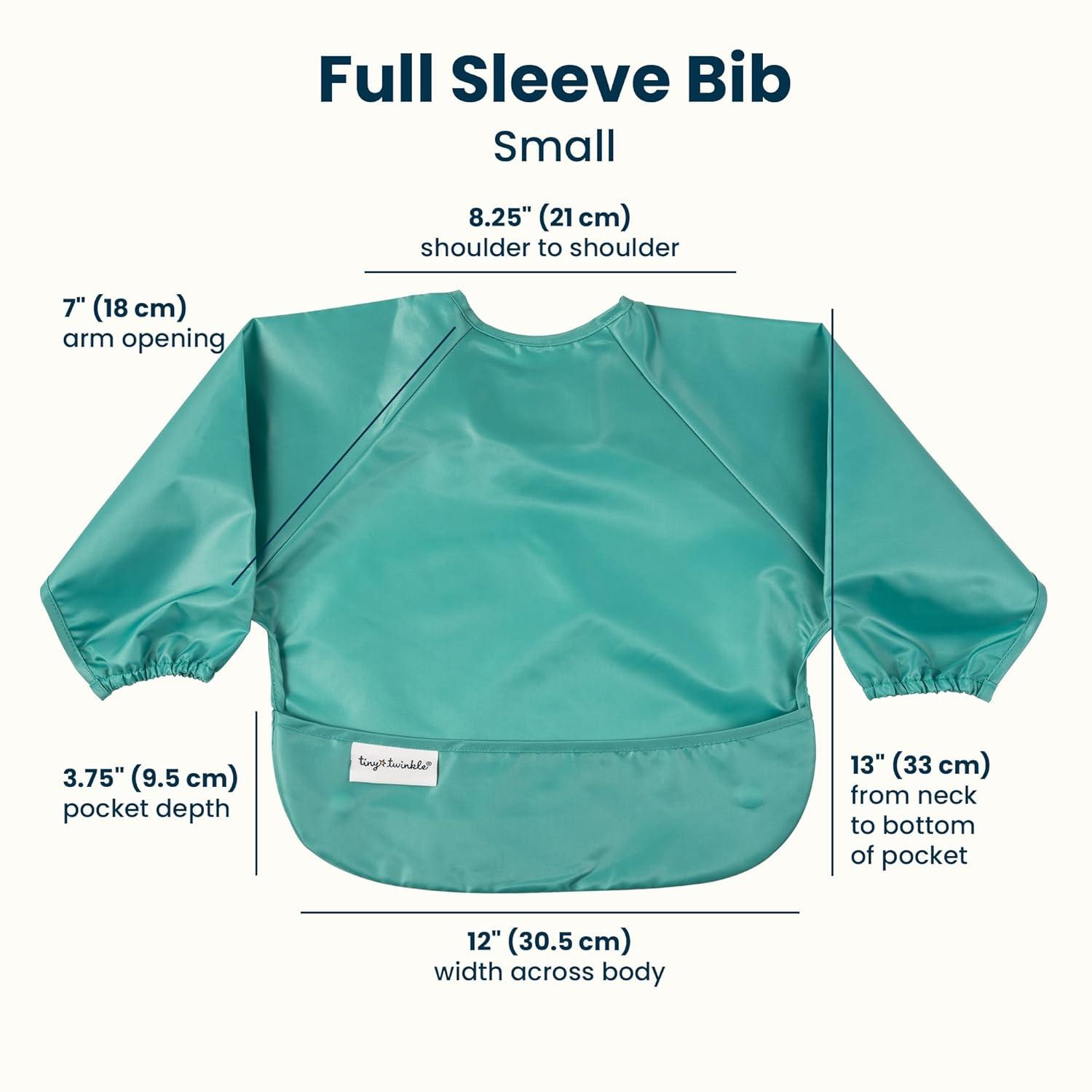 image:imageTiny Twinkle Long Sleeve Bib for Babies amp Toddlers 2Pack Waterproof Smock Bib for Eating Machine Washable amp MessProof Feeding Essentials Newborn Shower Gift Grey Indigo624MRainforest
