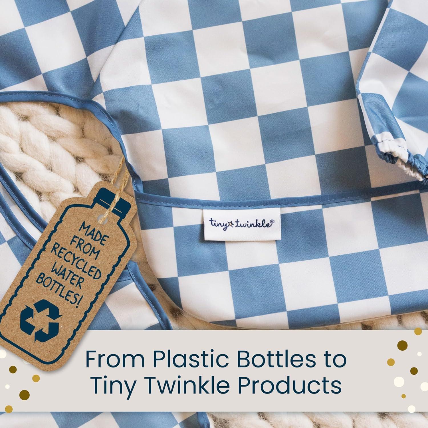 image:imageTiny Twinkle Long Sleeve Bib for Babies amp Toddlers 2Pack Waterproof Smock Bib for Eating Machine Washable amp MessProof Feeding Essentials Newborn Shower Gift Grey Indigo624MTaupe Lilac