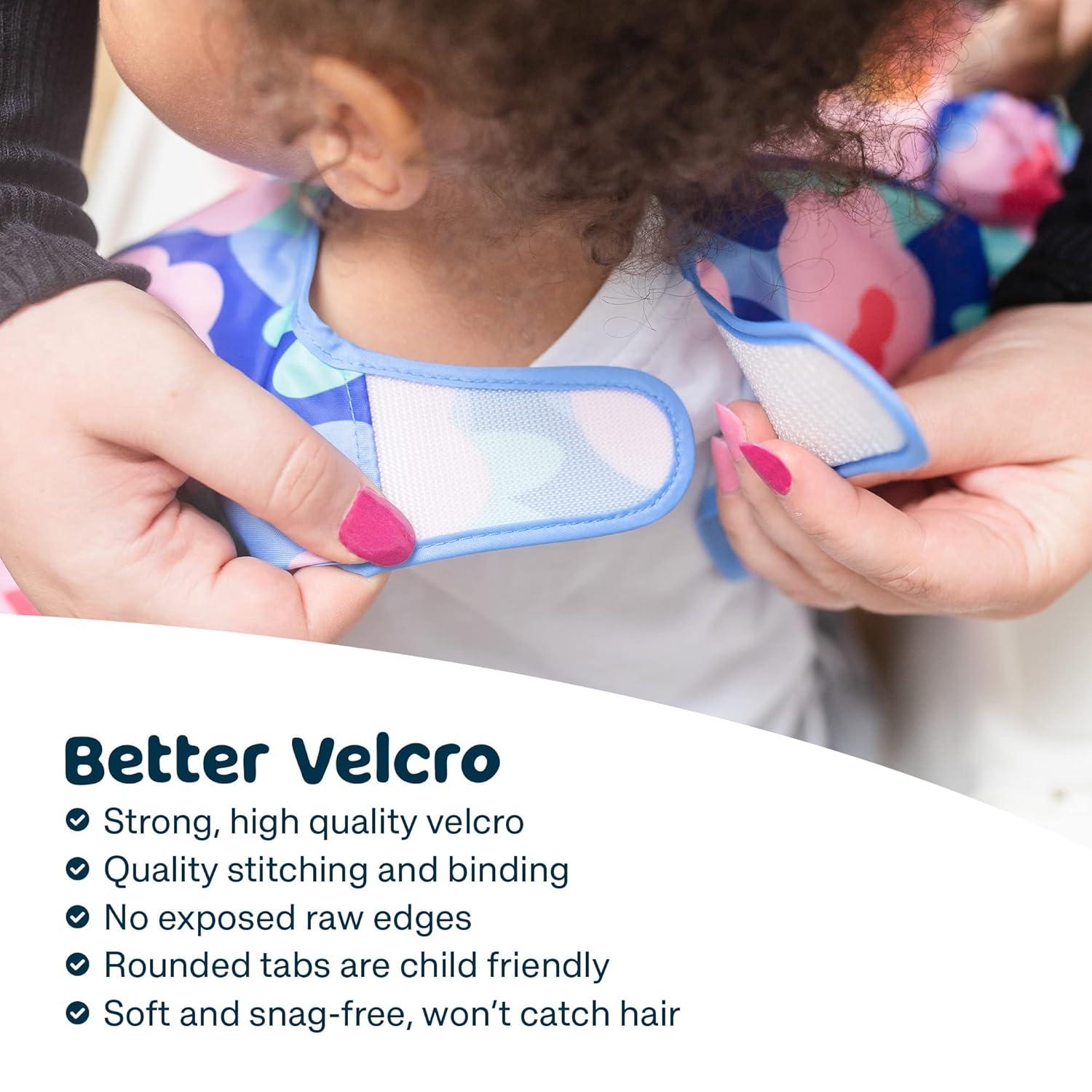 image:imageTiny Twinkle Long Sleeve Bib for Babies amp Toddlers Waterproof Smock Bib for Eating Machine Washable amp MessProof Feeding Essentials Newborn Shower Gift Checkers Black 24YFloral Blue
