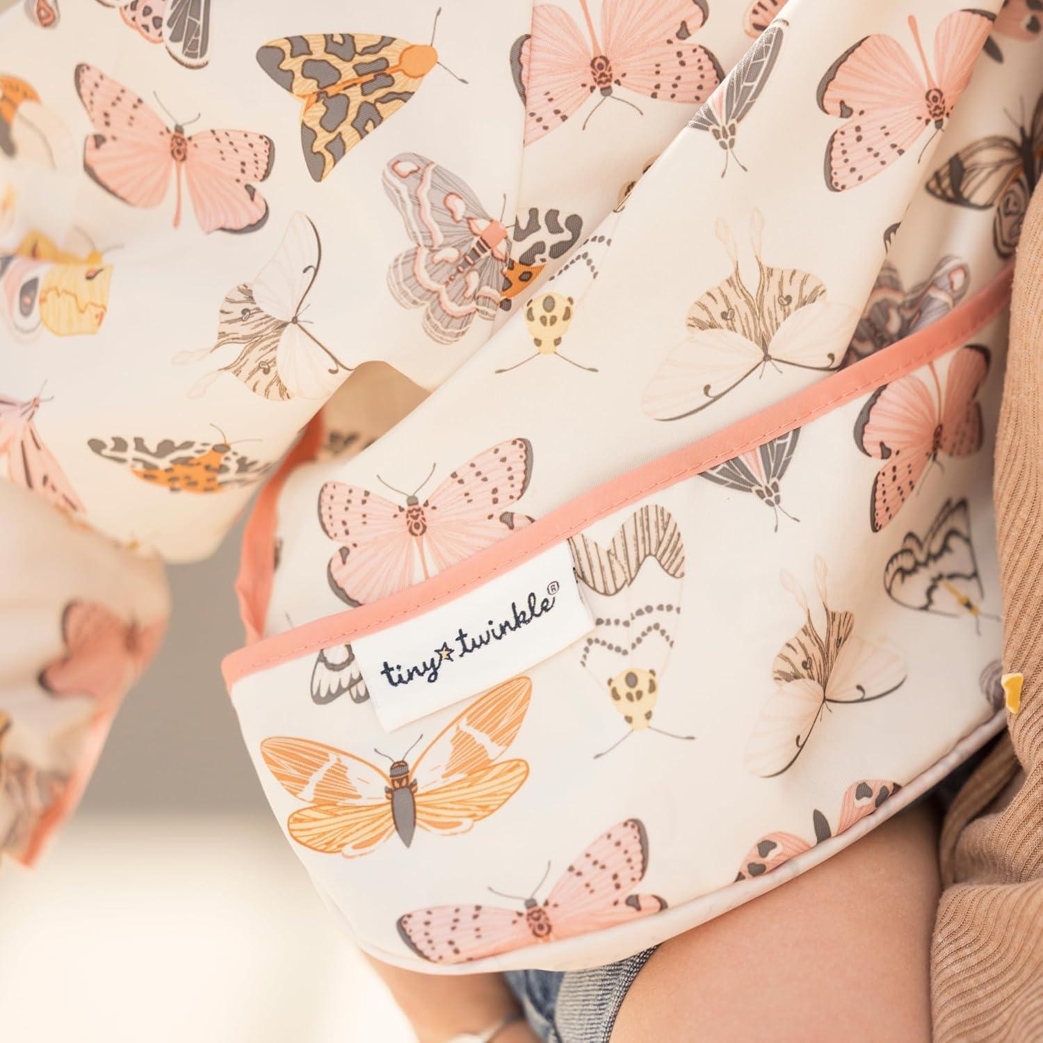 image:imageTiny Twinkle Long Sleeve Bib for Babies amp Toddlers Waterproof Smock Bib for Eating Machine Washable amp MessProof Feeding Essentials Newborn Shower Gift Checkers Black 24YFlutter