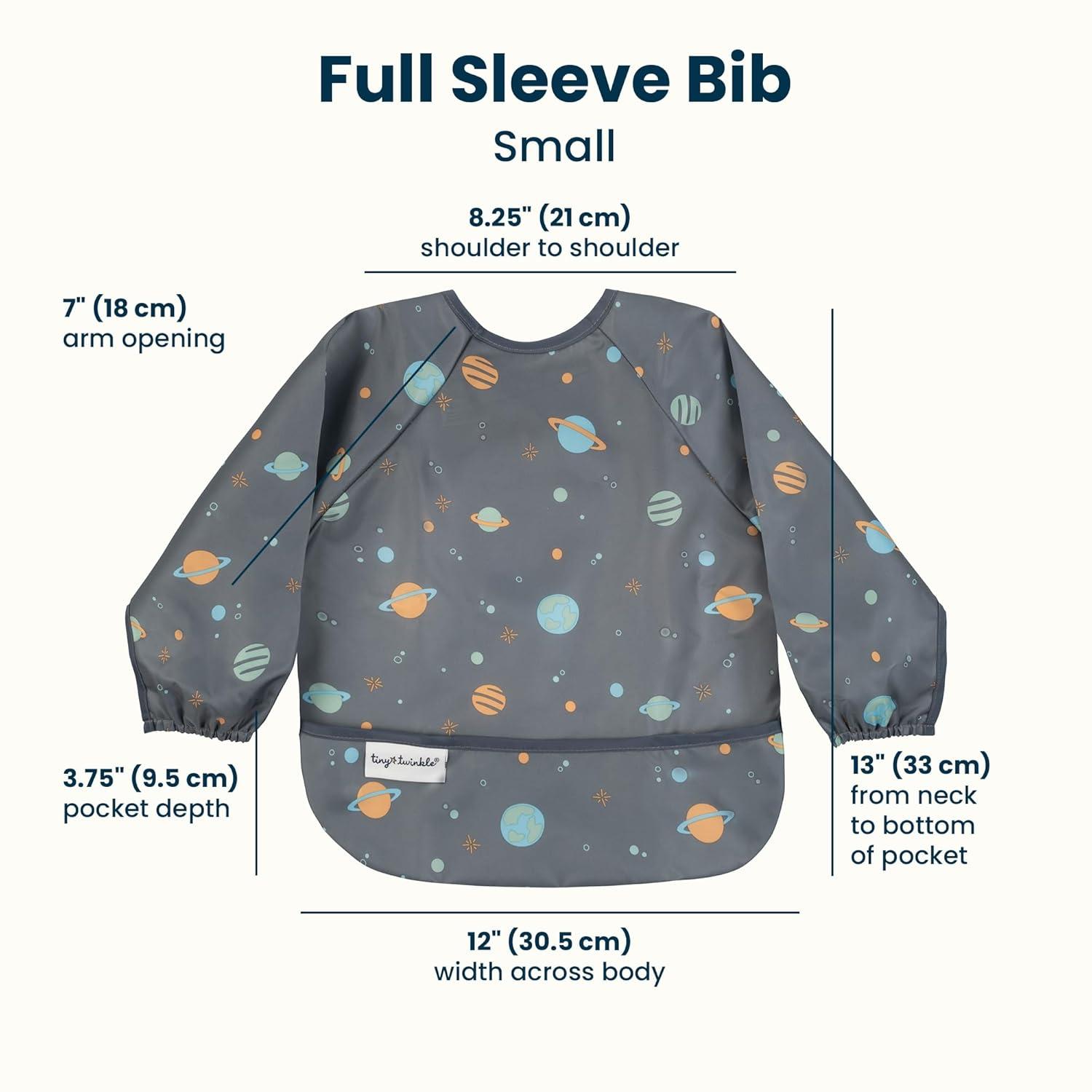 image:imageTiny Twinkle Long Sleeve Bib for Babies amp Toddlers Waterproof Smock Bib for Eating Machine Washable amp MessProof Feeding Essentials Newborn Shower Gift Checkers Black 24YSpace