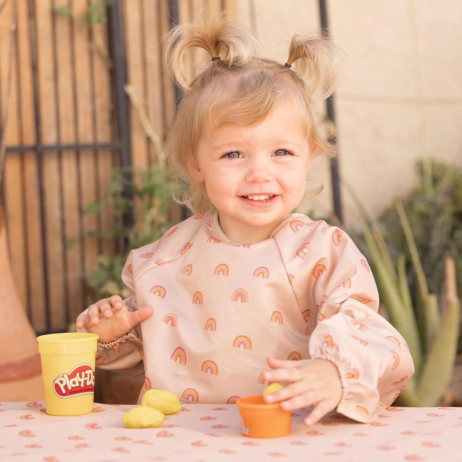 image:imageTiny Twinkle Long Sleeve Bib for Babies amp Toddlers Waterproof Smock Bib for Eating Machine Washable amp MessProof Feeding Essentials Newborn Shower Gift Checkers Black 24YBoho Rainbow