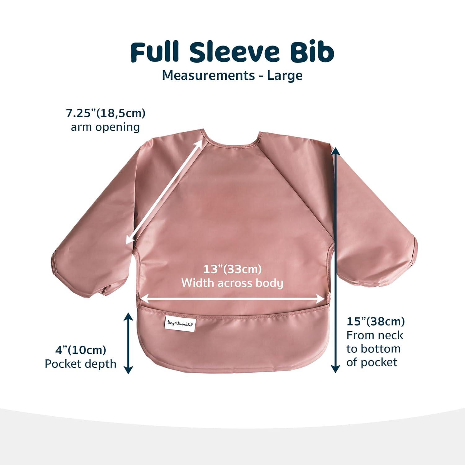 image:imageTiny Twinkle Long Sleeve Bib for Babies amp Toddlers Waterproof Smock Bib for Eating Machine Washable amp MessProof Feeding Essentials Newborn Shower Gift Checkers Black 24YFlutter
