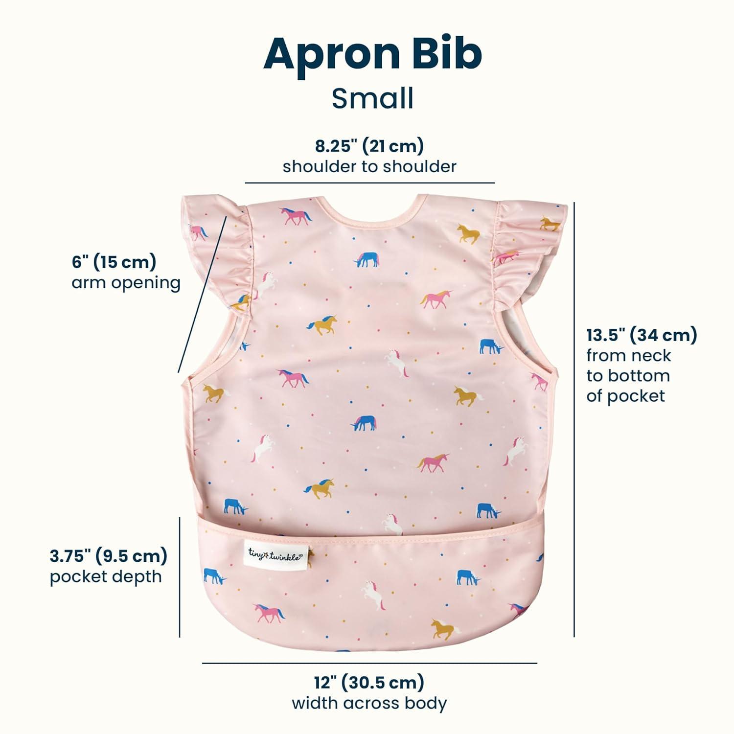 image:imageTiny Twinkle Mess Proof Baby Bib for Boys Waterproof Toddler Bib for Eating Baby Apron for Feeding Machine Washable Perfect Shower Gift Ocean Life 24YUnicorn Confetti
