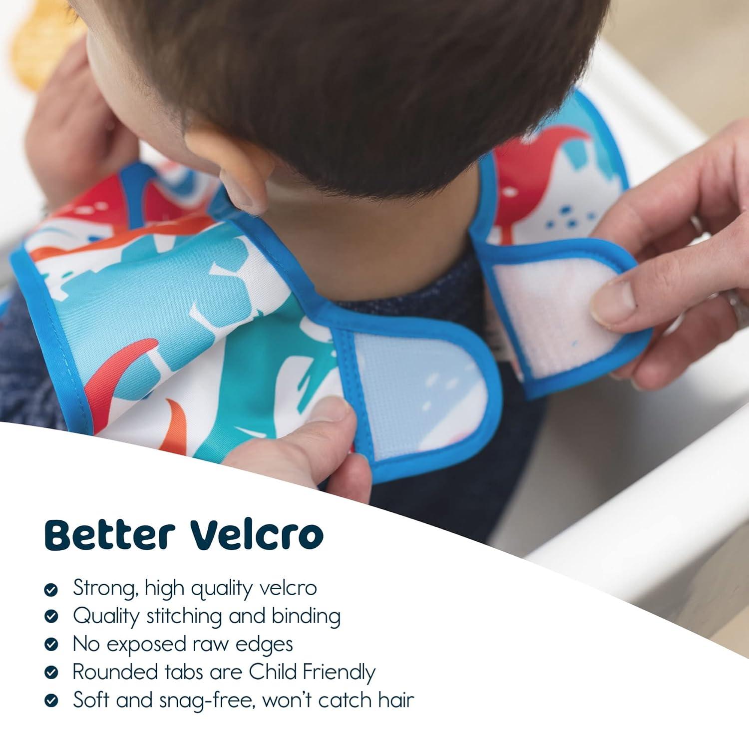 image:imageTiny Twinkle Mess Proof Baby Bib for Boys Waterproof Toddler Bib for Eating Baby Apron for Feeding Machine Washable Perfect Shower Gift Ocean Life 24YGreen Checkers