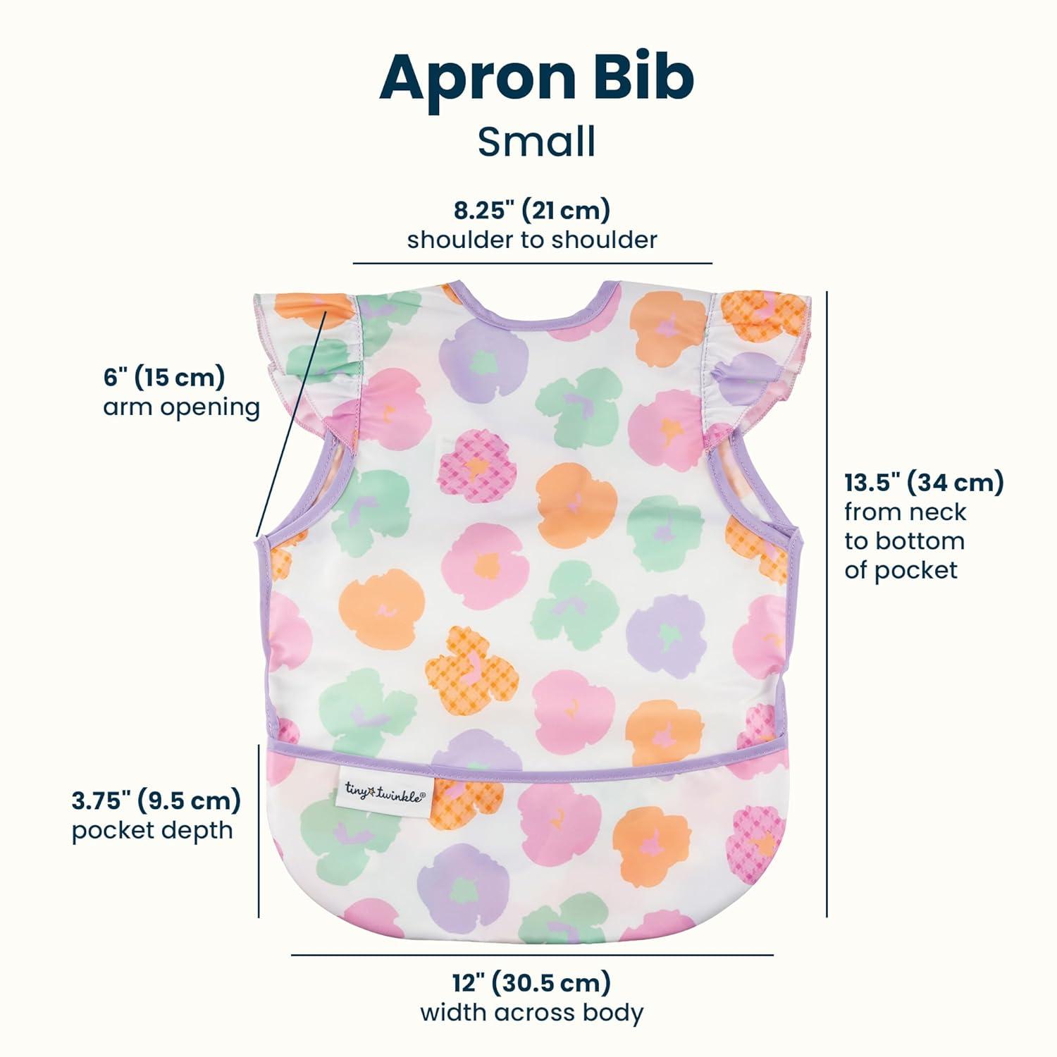 image:imageTiny Twinkle Mess Proof Baby Bib for Boys Waterproof Toddler Bib for Eating Baby Apron for Feeding Machine Washable Perfect Shower Gift Ocean Life 24YFloral Pop