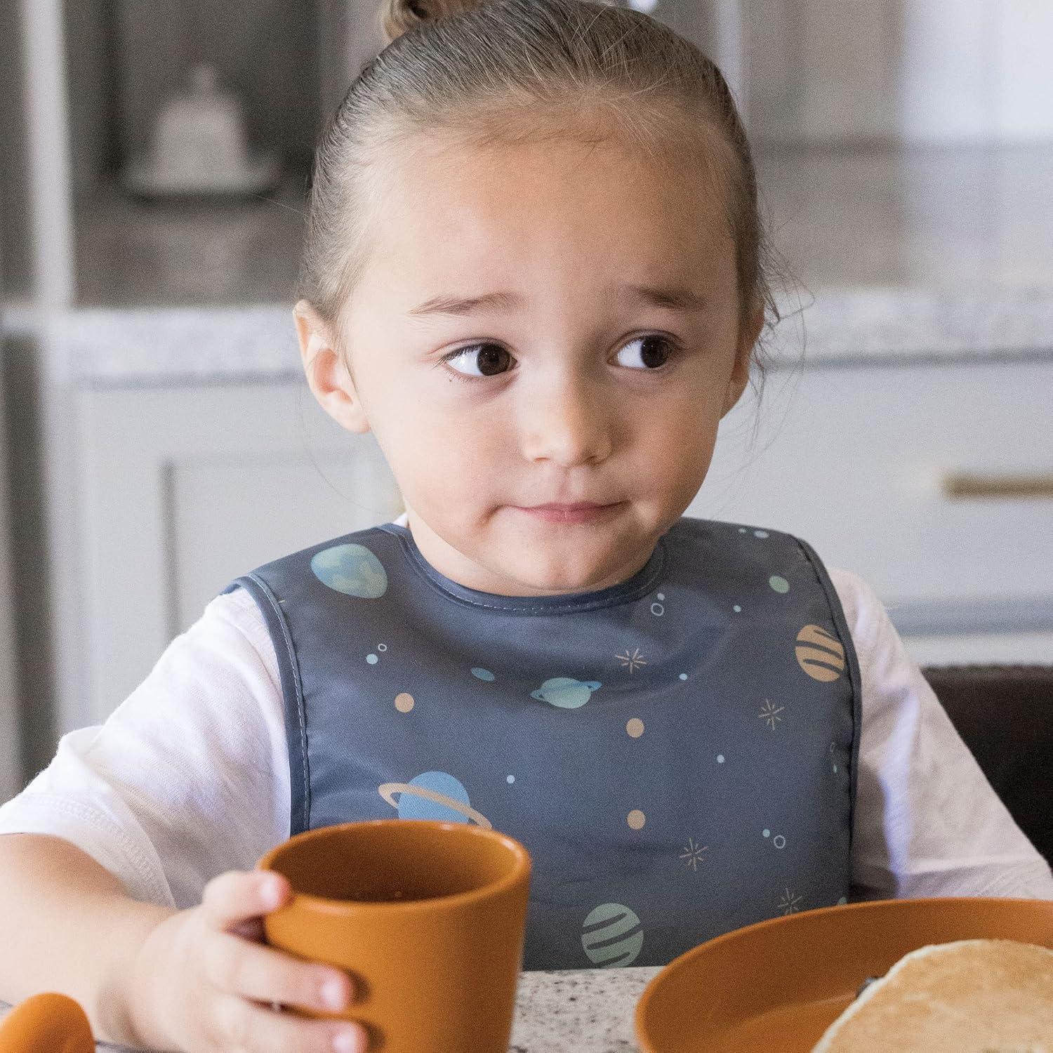 image:imageTiny Twinkle Mess Proof Baby Bib for Boys Waterproof Toddler Bib for Eating Baby Apron for Feeding Machine Washable Perfect Shower Gift Ocean Life 24YSpace