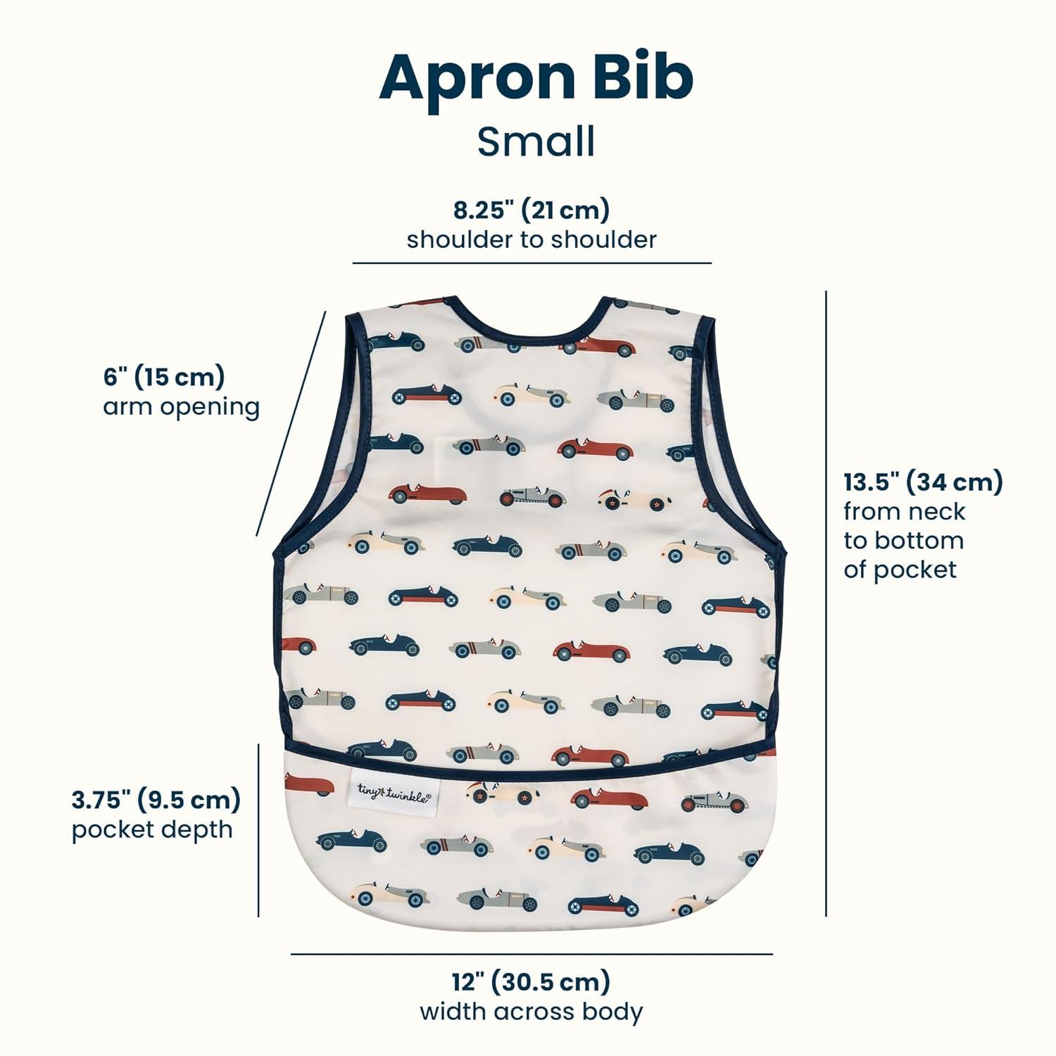 image:imageTiny Twinkle Mess Proof Baby Bib for Boys Waterproof Toddler Bib for Eating Baby Apron for Feeding Machine Washable Perfect Shower Gift Ocean Life 24YVintage Cars
