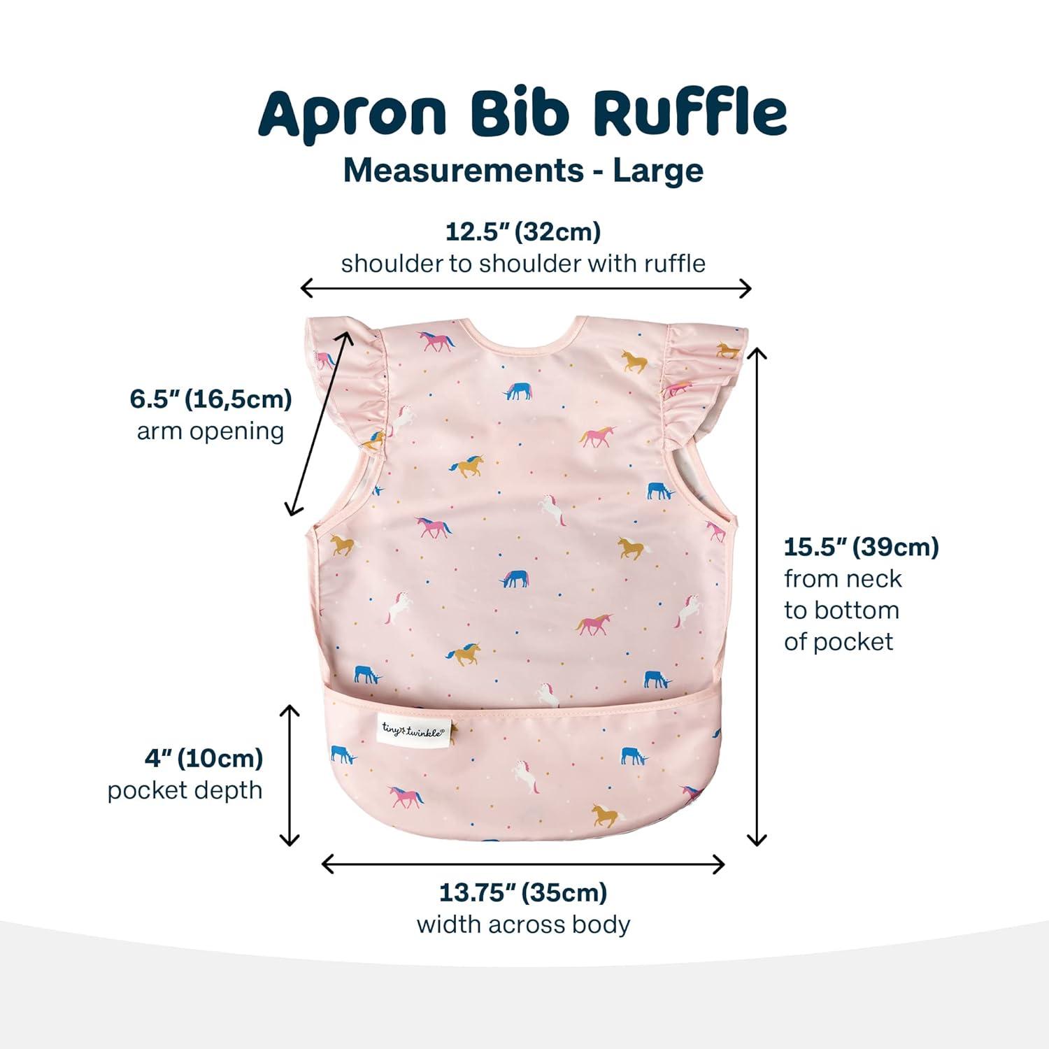image:imageTiny Twinkle Mess Proof Baby Bib for Boys Waterproof Toddler Bib for Eating Baby Apron for Feeding Machine Washable Perfect Shower Gift Ocean Life 24YUnicorn Confetti