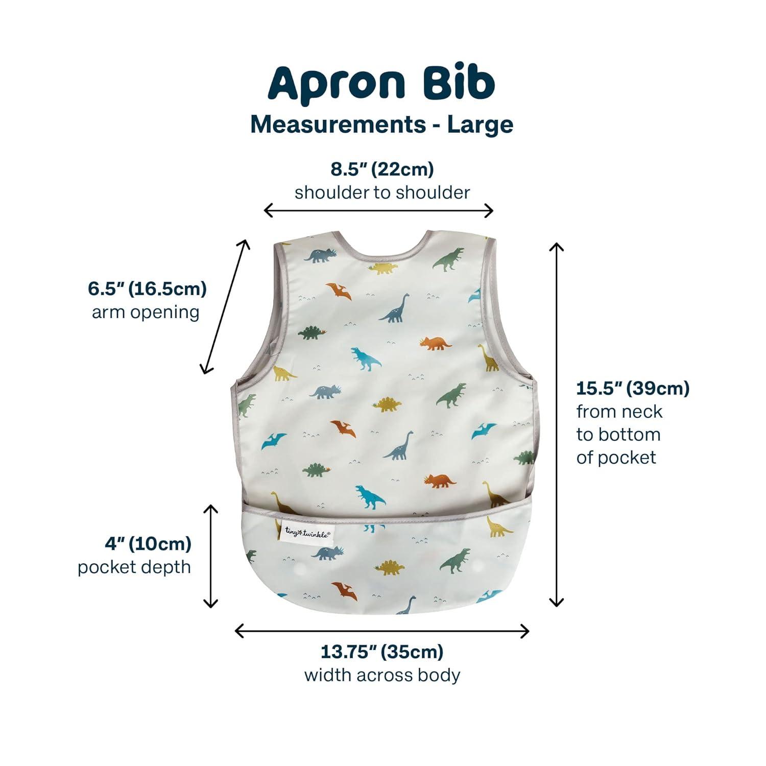 image:imageTiny Twinkle Mess Proof Baby Bib for Boys Waterproof Toddler Bib for Eating Baby Apron for Feeding Machine Washable Perfect Shower Gift Ocean Life 24YDinosaur