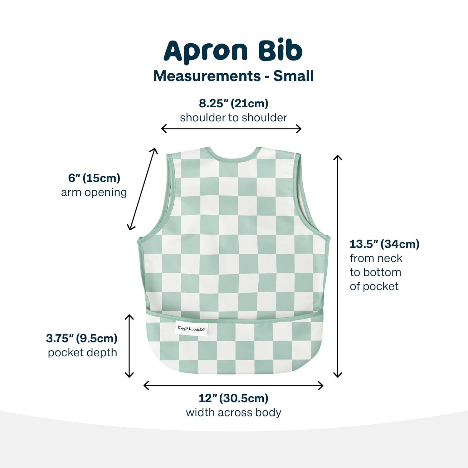 image:imageTiny Twinkle Mess Proof Baby Bib for Boys Waterproof Toddler Bib for Eating Baby Apron for Feeding Machine Washable Perfect Shower Gift Ocean Life 24YGreen Checkers