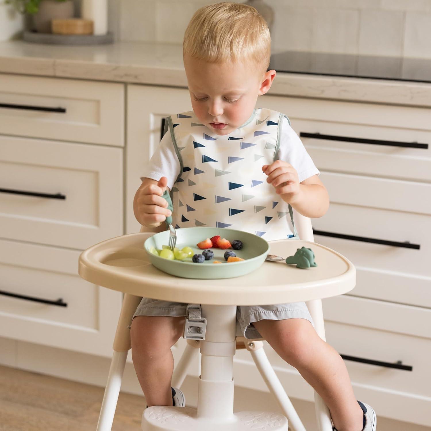 image:imageTiny Twinkle Mess Proof Baby Bib for Boys Waterproof Toddler Bib for Eating Baby Apron for Feeding Machine Washable Perfect Shower Gift Ocean Life 24YVarsity Flags
