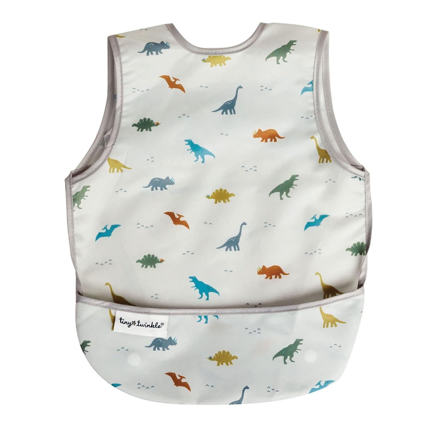 image:imageTiny Twinkle Mess Proof Baby Bib for Boys Waterproof Toddler Bib for Eating Baby Apron for Feeding Machine Washable Perfect Shower Gift Ocean Life 24YDinosaur