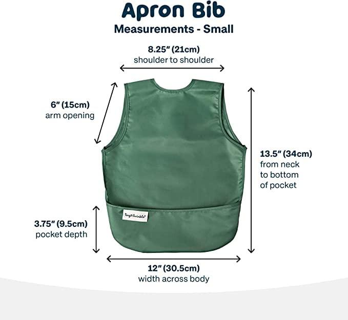 image:imageTiny Twinkle Mess Proof Baby Bibs 2 Pack Waterproof Toddler Bib for Eating Baby Apron for Feeding Machine Washable Perfect Shower Gift Sand Cinnamon 24YSlate Olive