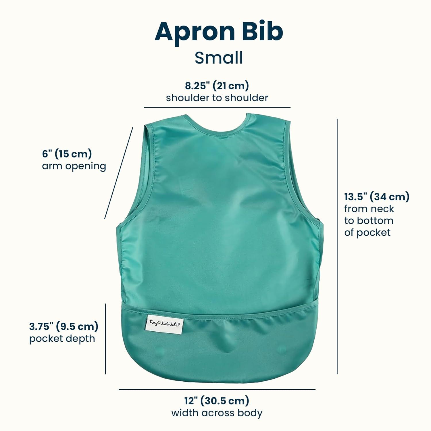 image:imageTiny Twinkle Mess Proof Baby Bibs 2 Pack Waterproof Toddler Bib for Eating Baby Apron for Feeding Machine Washable Perfect Shower Gift Sand Cinnamon 24YRainforest