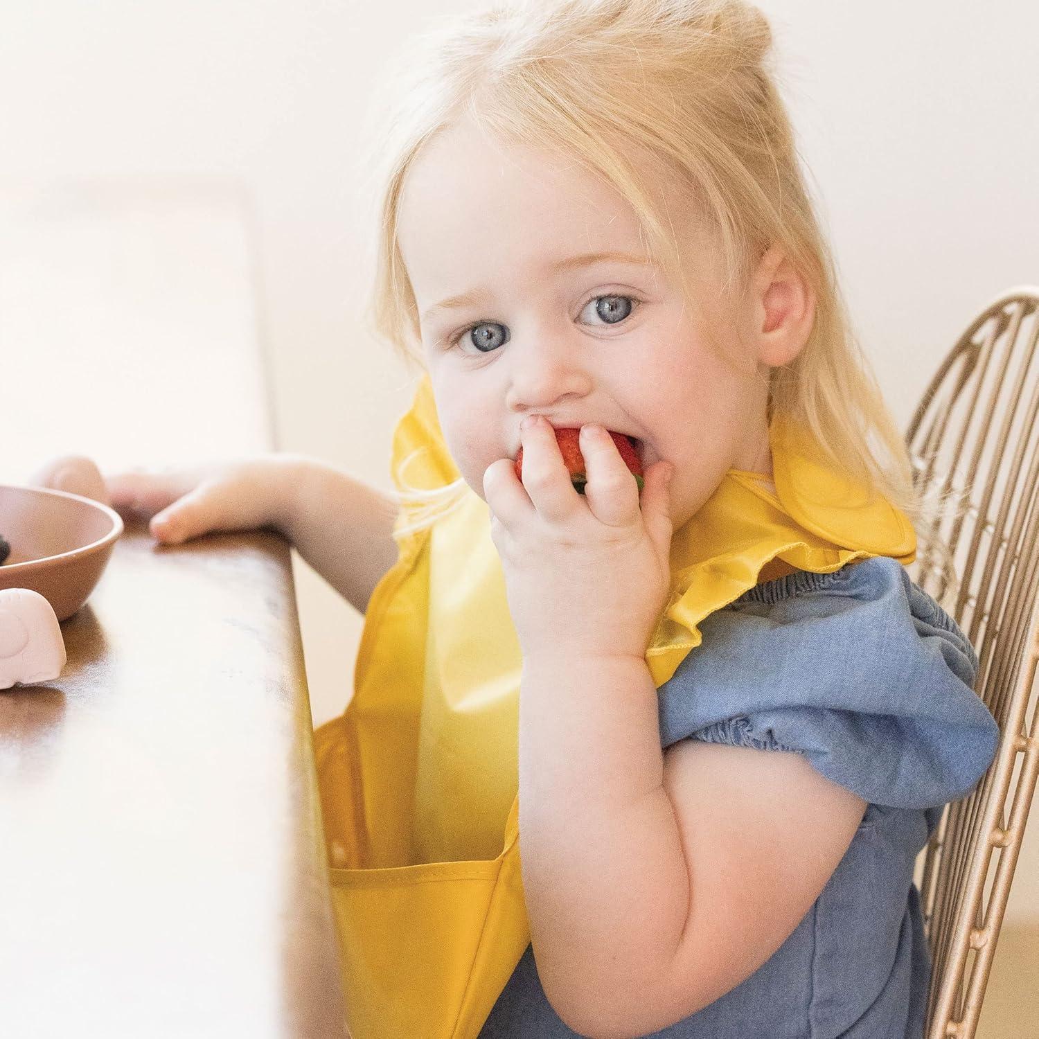 image:imageTiny Twinkle MessProof Baby Bibs for Eating Waterproof Wipeable Toddler Bibs with CatchAll Pocket Feeding Bibs for Girls amp Boys3 PackCowboy3pack Petite Safari