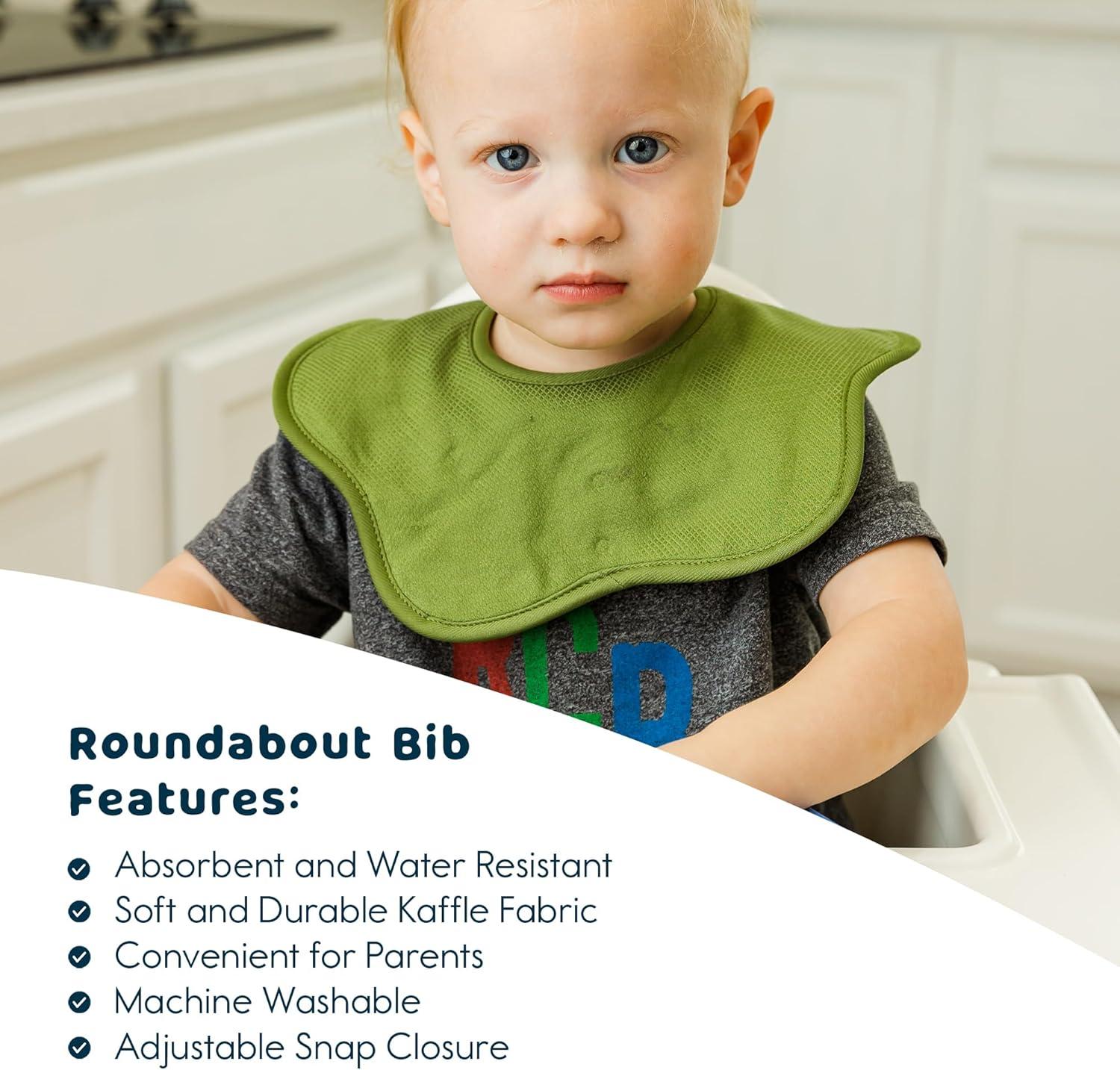 image:imageTiny Twinkle Roundabout Drool Bibs 360 Rotating Waterproof and Absorbent Teething Baby BibsBoy Natural Set 3pack
