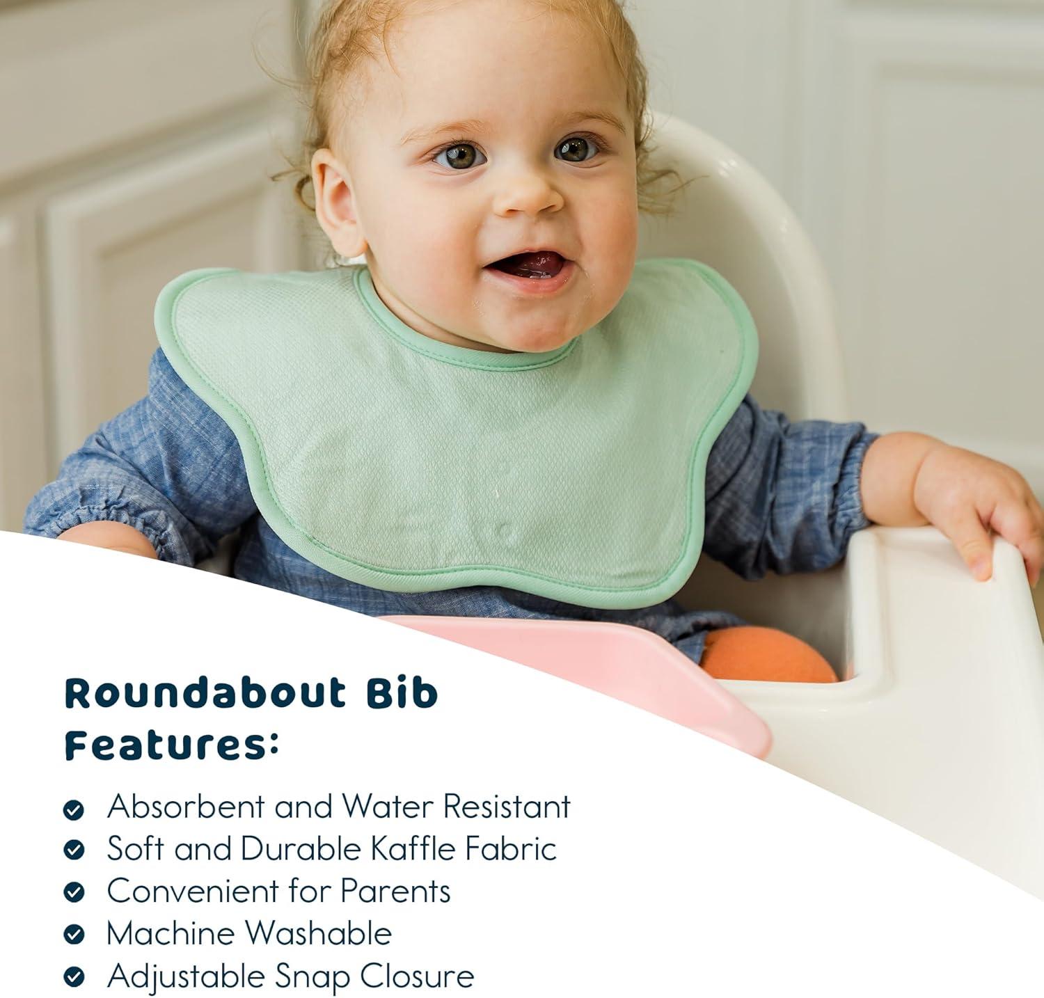 image:imageTiny Twinkle Roundabout Drool Bibs 360 Rotating Waterproof and Absorbent Teething Baby BibsBoy Set Sage 3pack